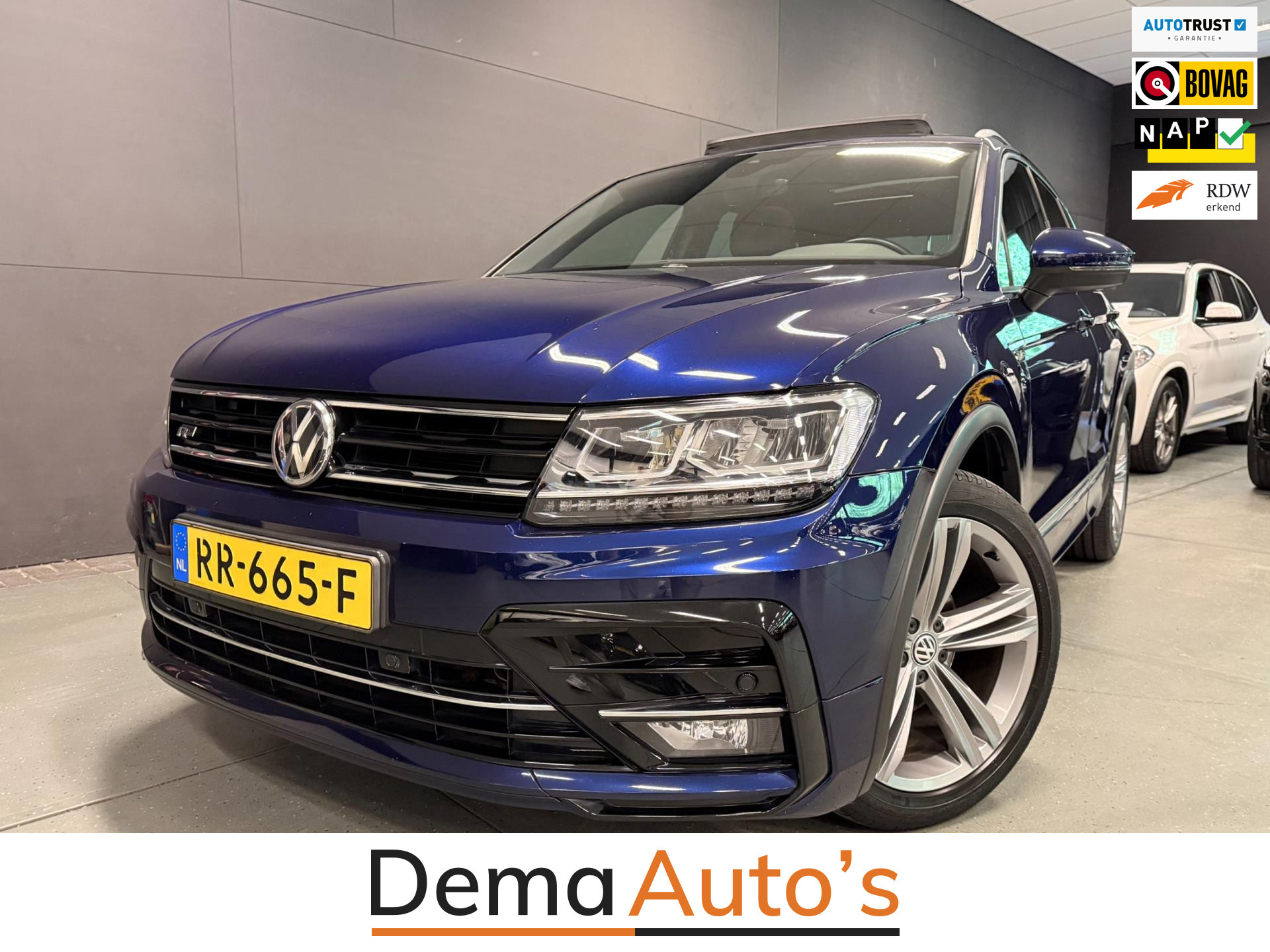 Volkswagen Tiguan 1.4 TSI ACT R-LINE PANO/V-COCKPIT/NAVI/LED/ECC/PDC/CRUISE/// 2018 - voorkant