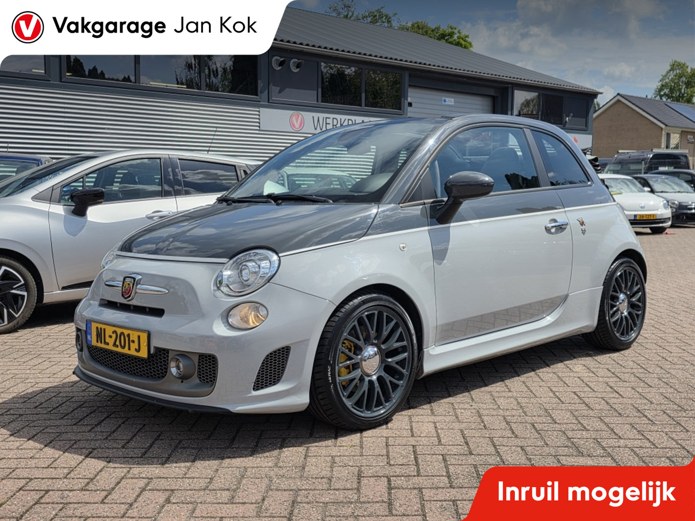 Fiat Abarth 500 1.4 T-Jet Abarth Turismo 165pk, sabelt interieur. 2015 - voorkant