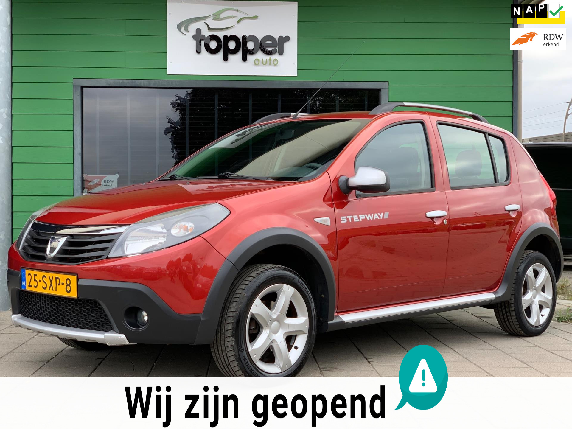 Dacia Sandero 1.6 Stepway |1e Eigenaar|Elektrische Ramen|Airco|Nieuwe APK| 2012 - voorkant