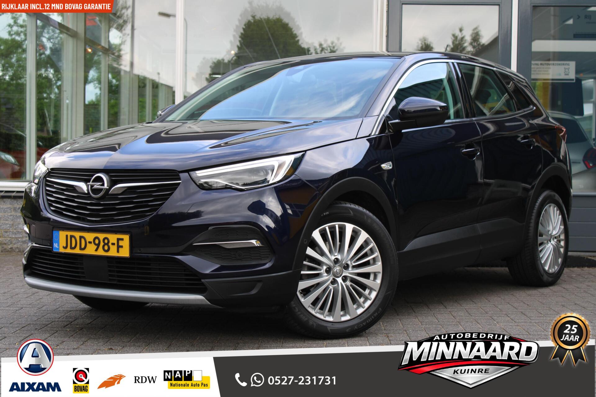 Opel Grandland X 1.6 Turbo Innovation 180PK Ketting|Automaat|Stuur/Stoel verwarming|Camera| 2019 - voorkant