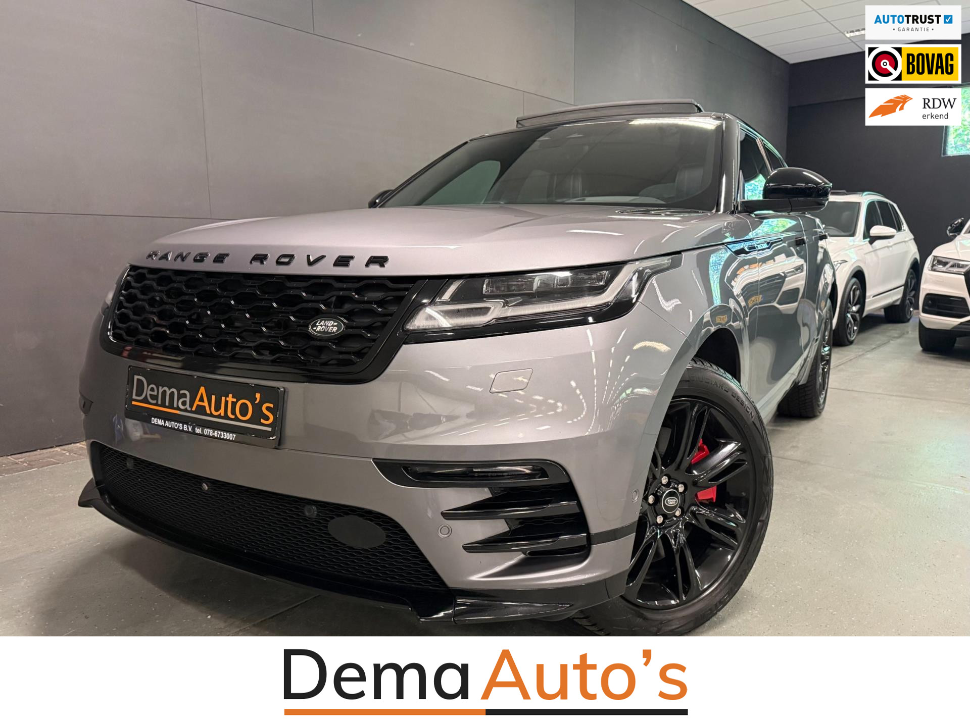 Land Rover Range Rover Velar 2.0 P400e R-Dynamic HSE SOH-TEST/PANO/MERIDIAN-SOUND/LEDER/V-COCKPIT/H-UP/DAB/CARPLAY/// 2021 - voorkant