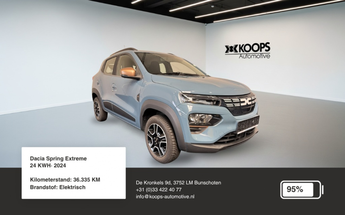 Dacia Spring SOH 95% | Car play | Cruise control | Camera Airco 2023 - voorkant