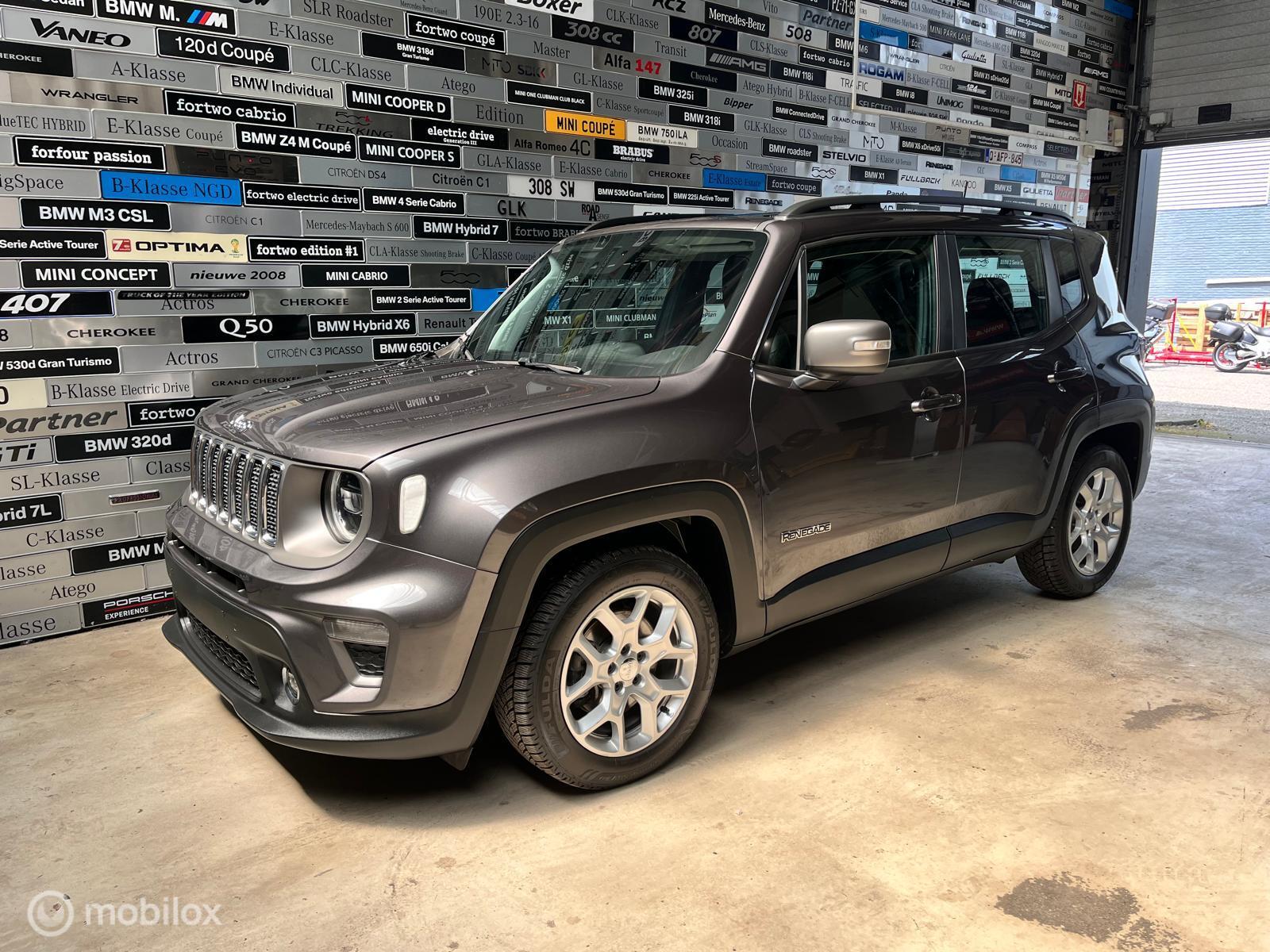 Jeep Renegade 1.3T Limited Automaat, Pano, Apple Carplay 2019 - voorkant