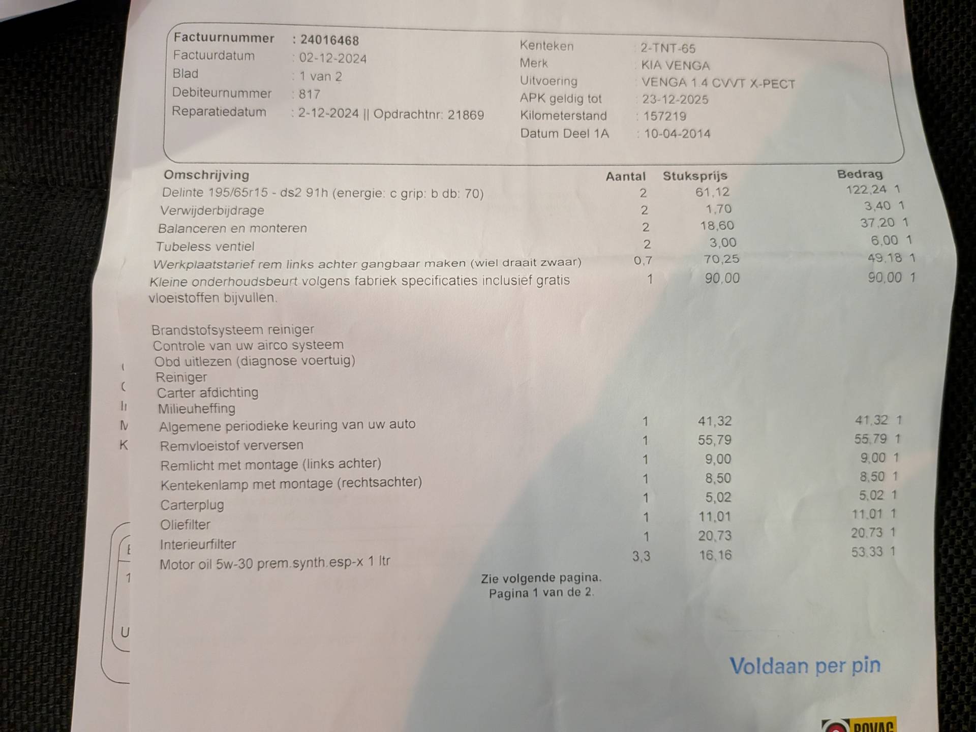 Foto van Kia Venga
