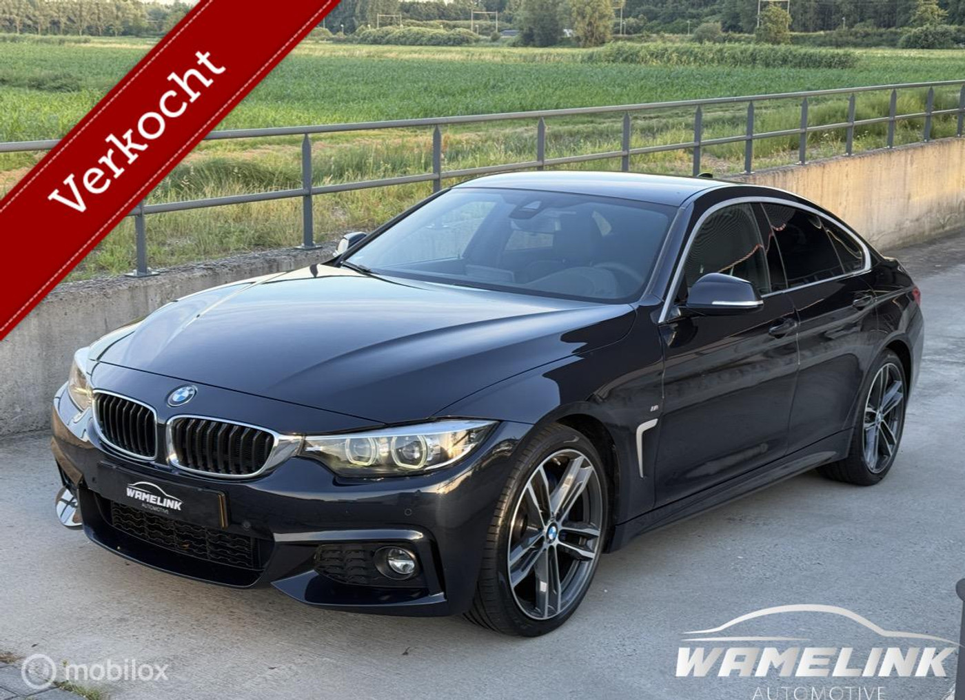 BMW 420i 420i M-Sport H&K HUD Carbonschwarz 2019 - voorkant