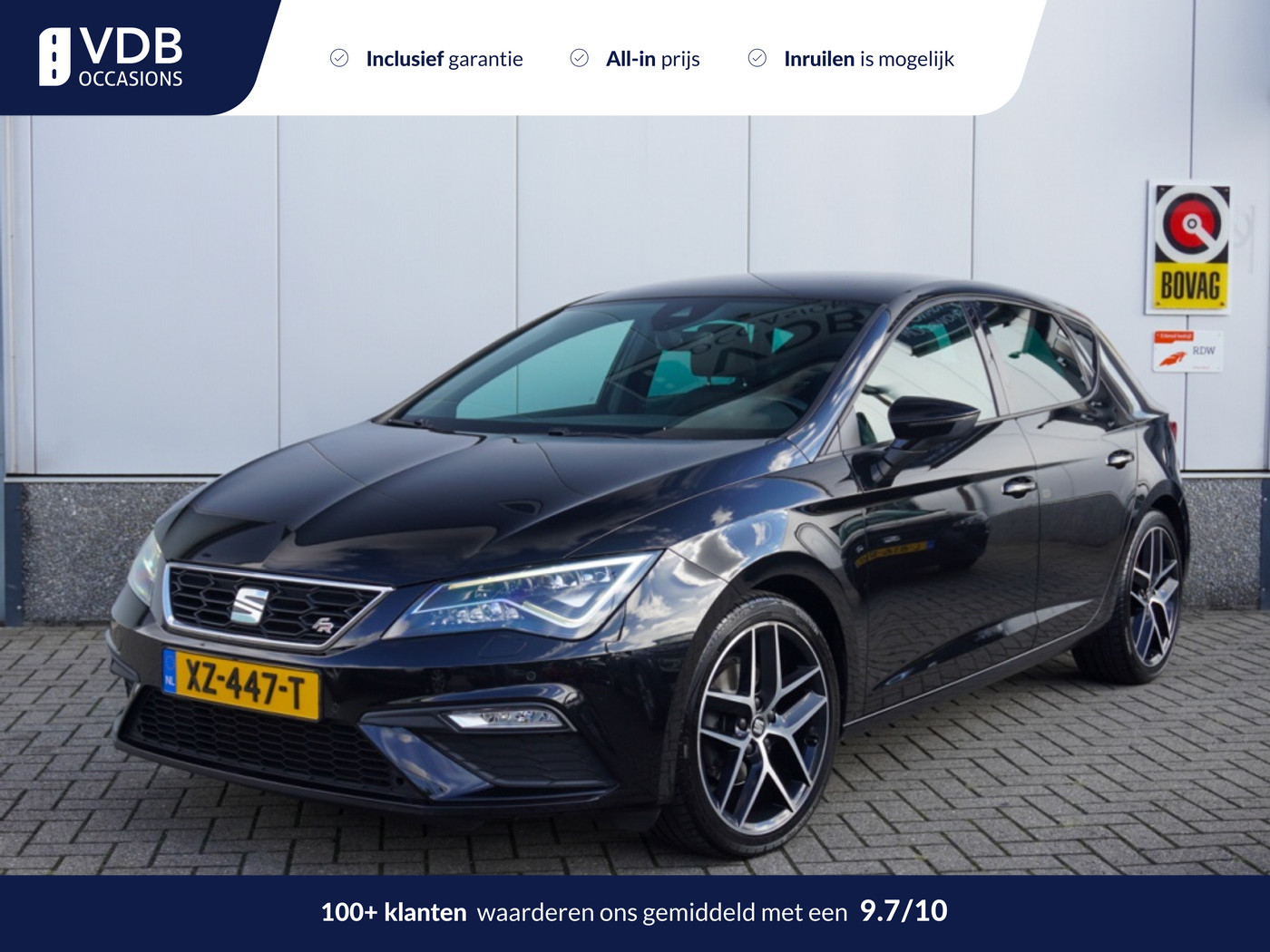 Seat Leon 1.5 TSI FR Bns. Intense CarPlay | Keyless | Led| Trekhaak | NAP 2019 - voorkant