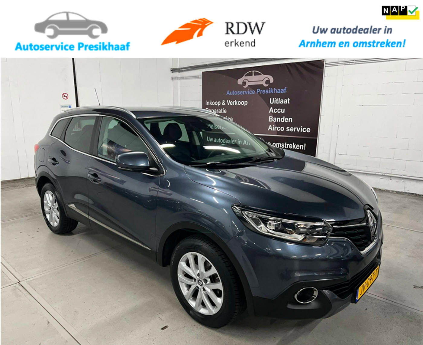 Renault Kadjar 1.2 TCe Intens R-Link NAVIGATIE / HALF-LEDER 2016 - voorkant