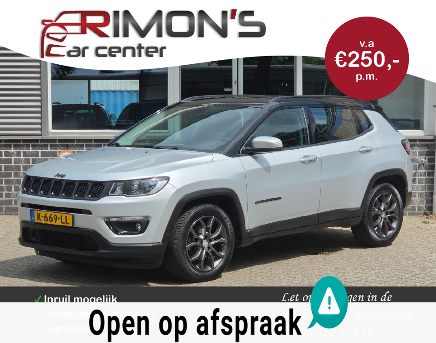 Jeep Compass 1.3T Night Eagle Liberty Edition Camera Carplay Keylesse Entry 2021 - voorkant