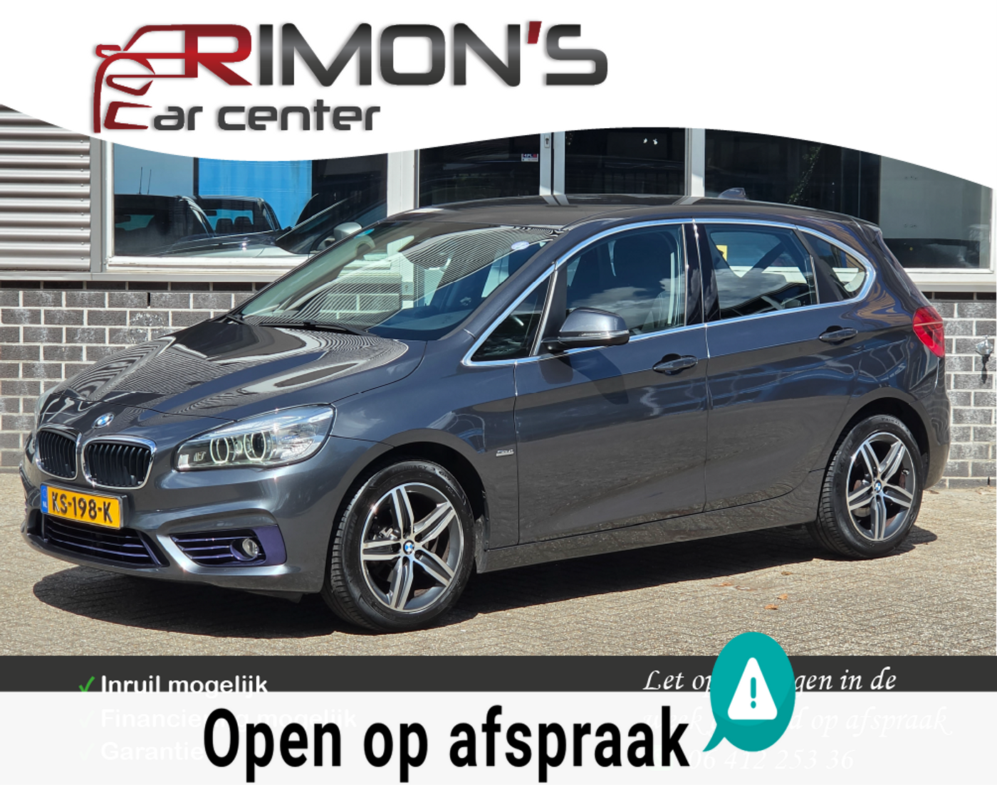 BMW 216i Active Tourer 216i Sport-Line Navi Pdc Led Pakket 2016 - voorkant