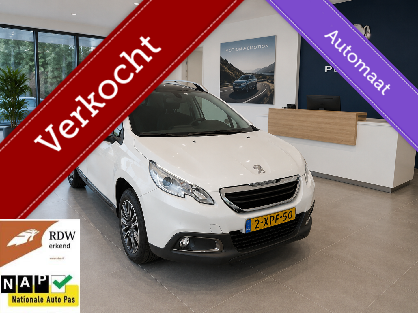 Peugeot 2008 1.2 PureTech AUT Active 2014 Pano/Airco/NweRiem 2014 - voorkant