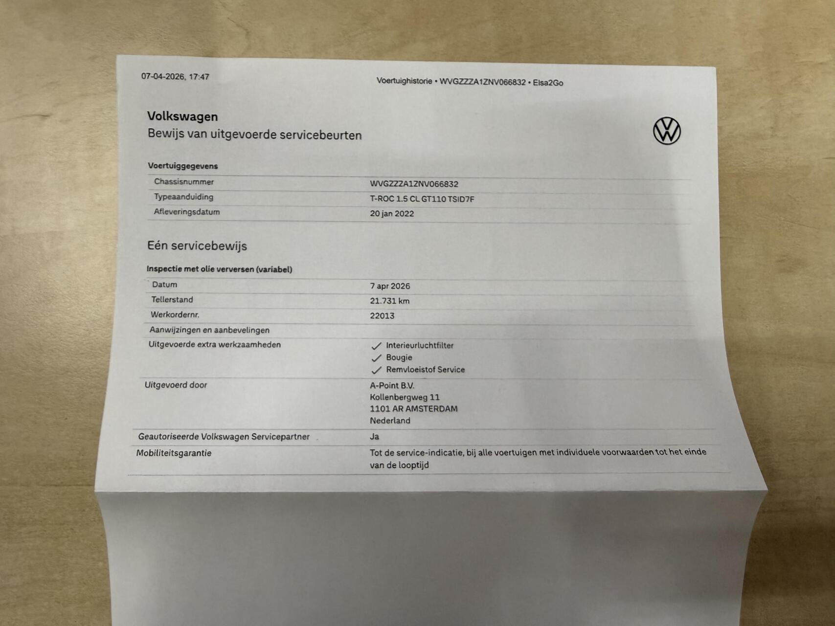 Foto van Volkswagen T-roc