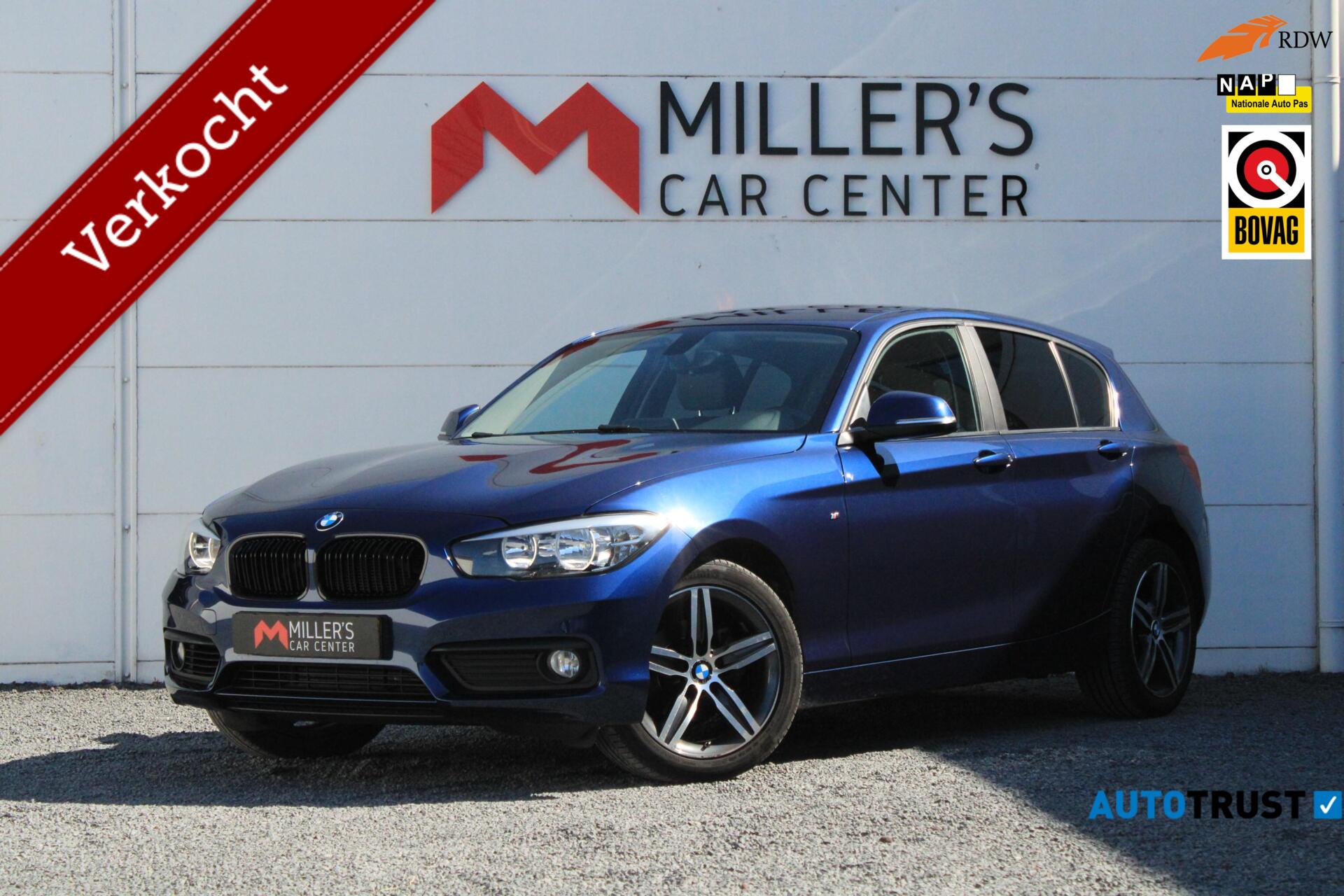 BMW 118i 118i EDE Corporate Lease AUT PDC LEDER NAVI AIRCO 2018 - voorkant