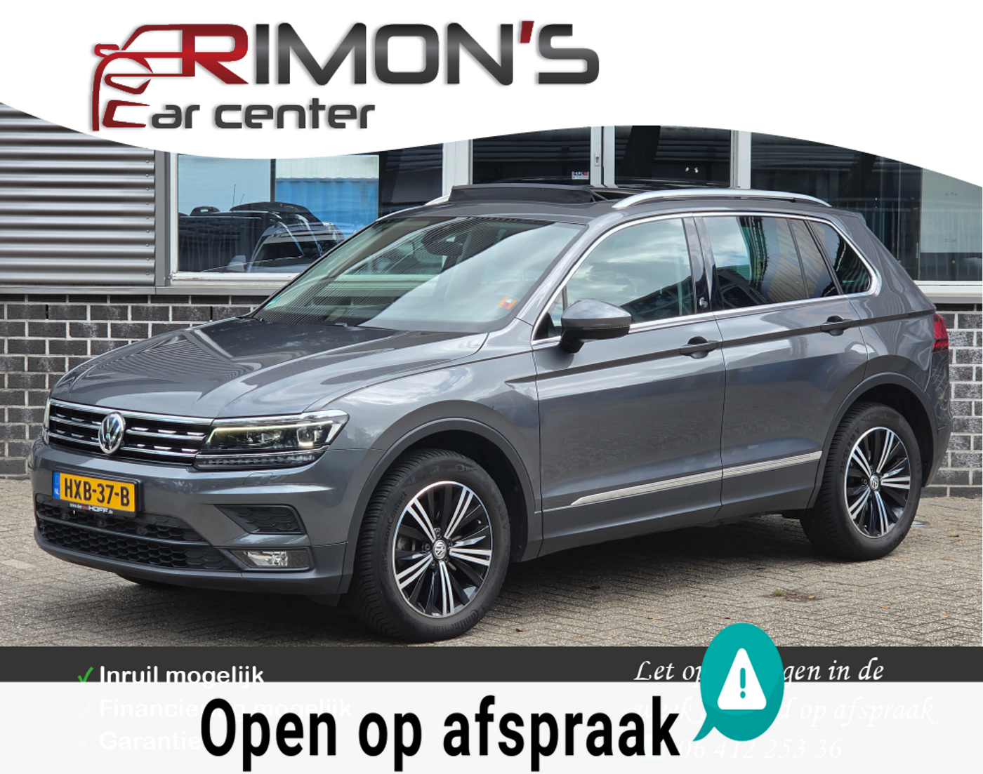 Volkswagen Tiguan 2.0 TSI 4Motion Highline Headup Camera Pano Trekhaak 2017 - voorkant
