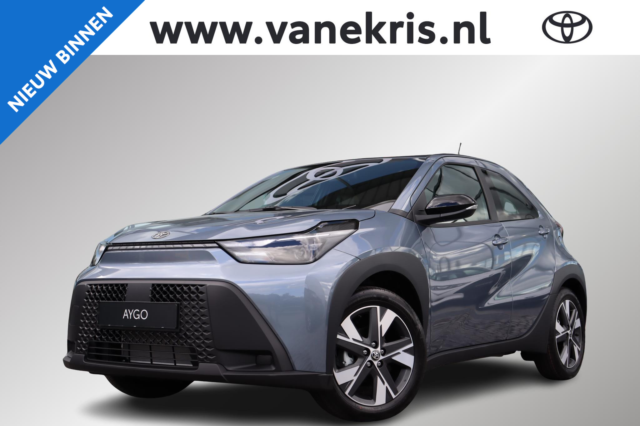 Toyota Aygo X Hybrid 115 play Go Pack, LM velgen 2026 - voorkant