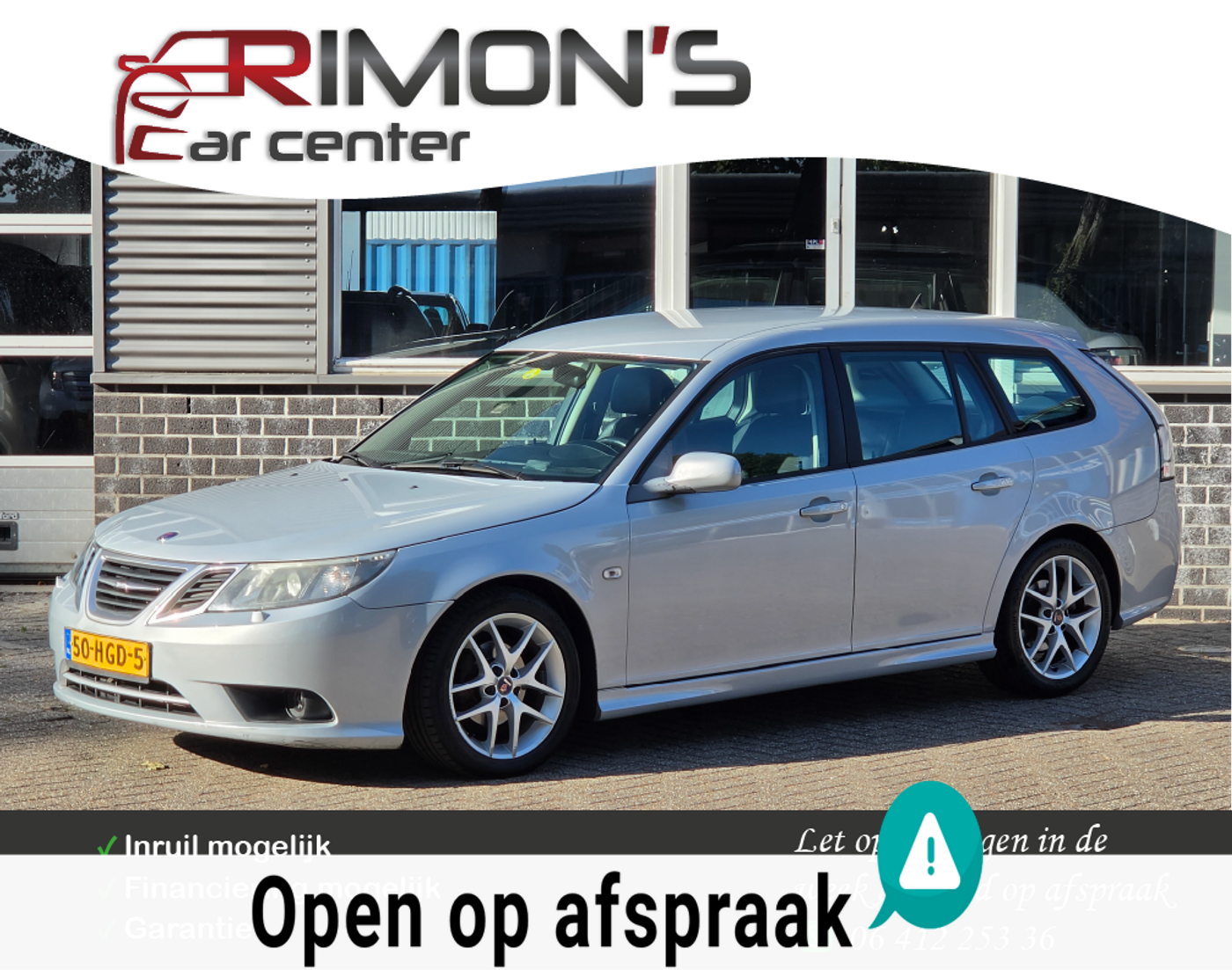 Saab Saab 9-3 1.8t Vector NL Auto Automaat Navi Stoelverwarming 2008 - voorkant