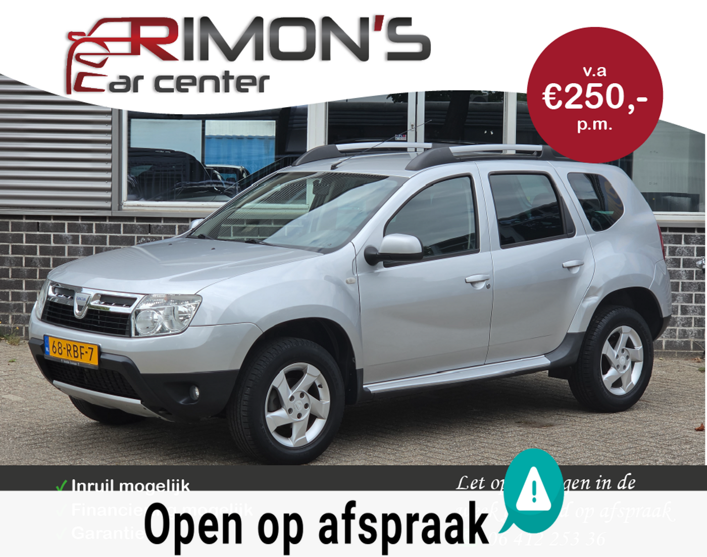 Dacia Duster 1.6 Lauréate 1 Ste Eingenaar Nap Airco 2011 - voorkant
