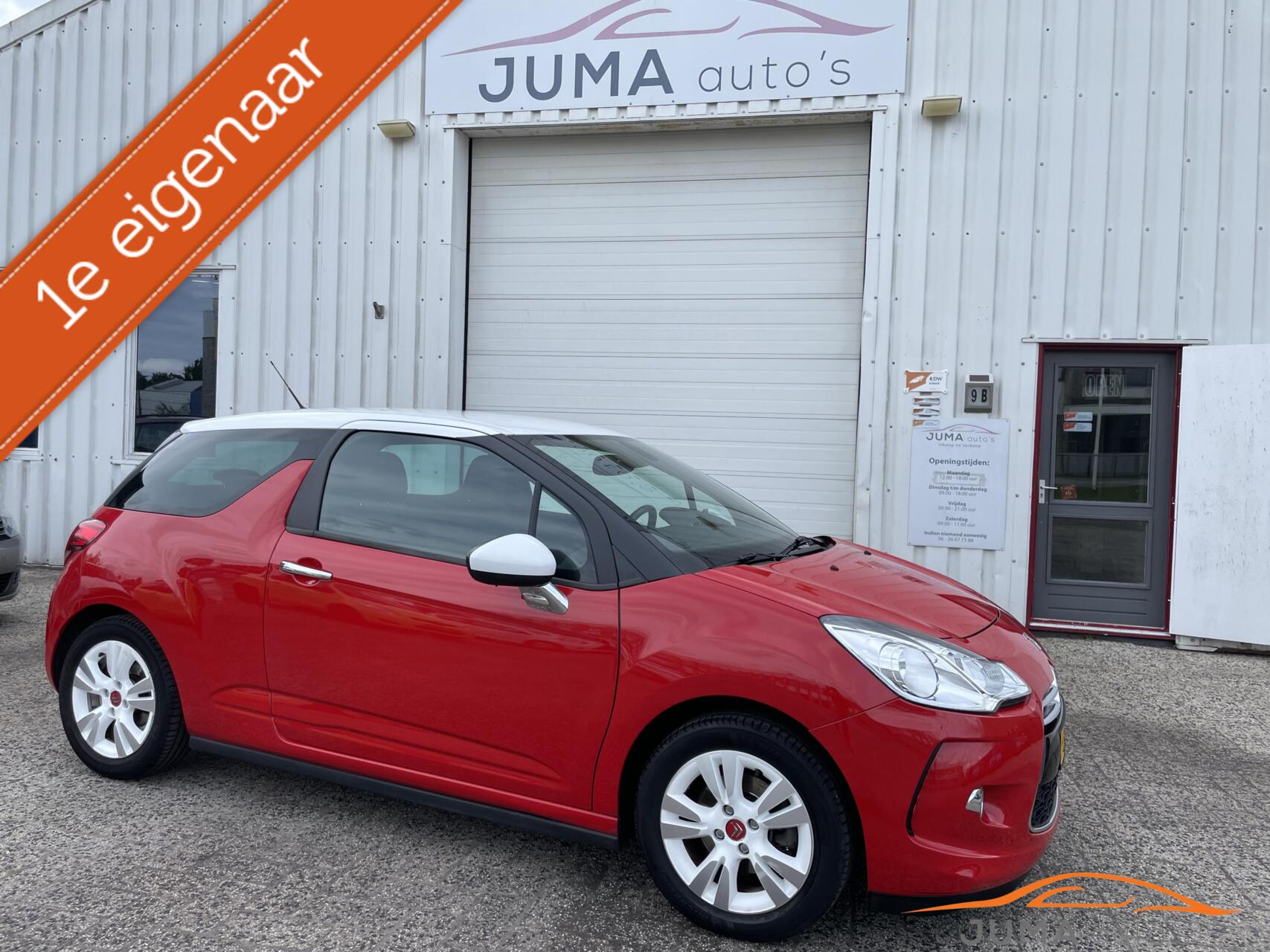 Citroen Ds3 1.6 So Chic in Black, climate control , cruise control 2011 - voorkant