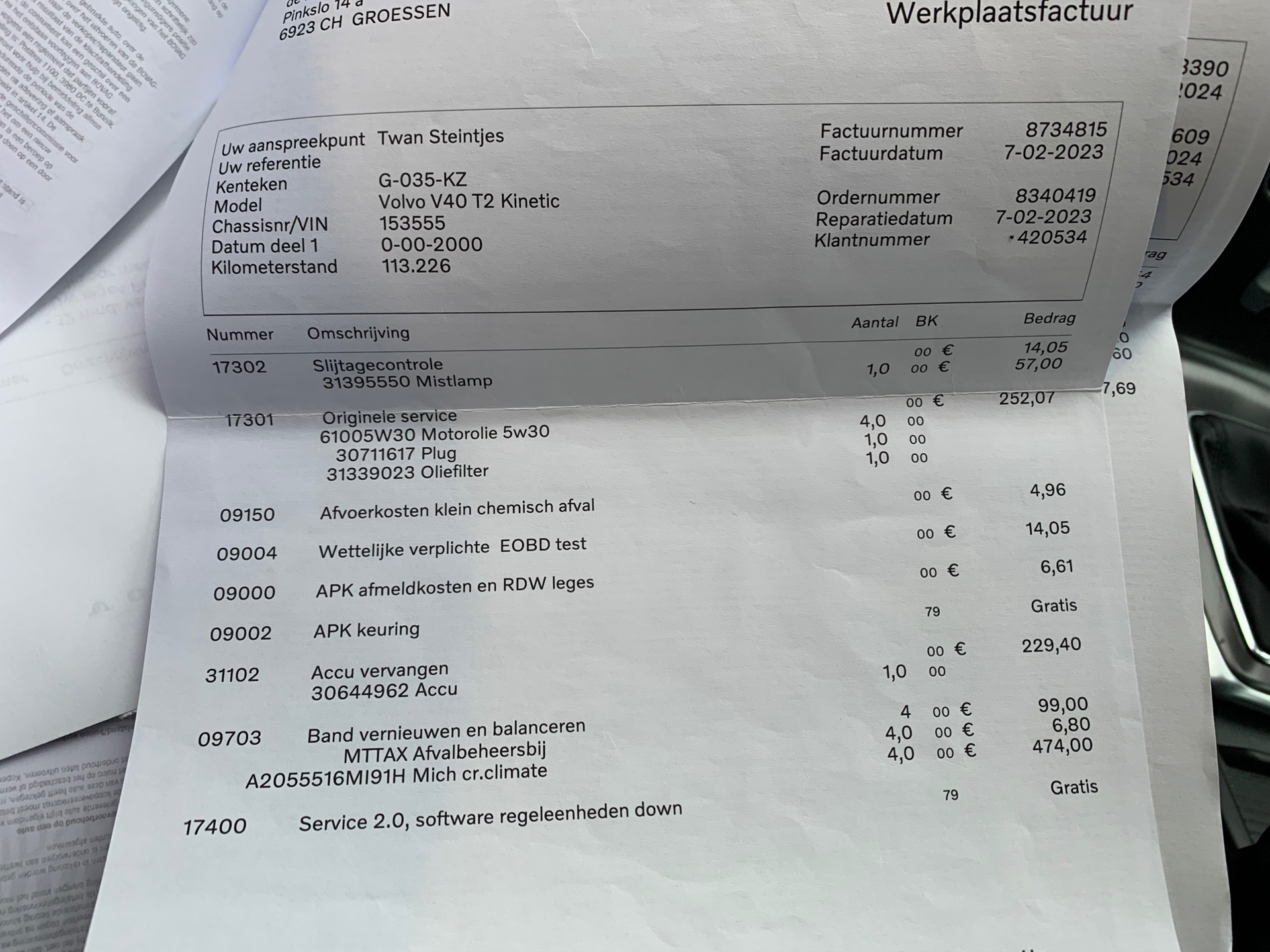 Foto van Volvo V40