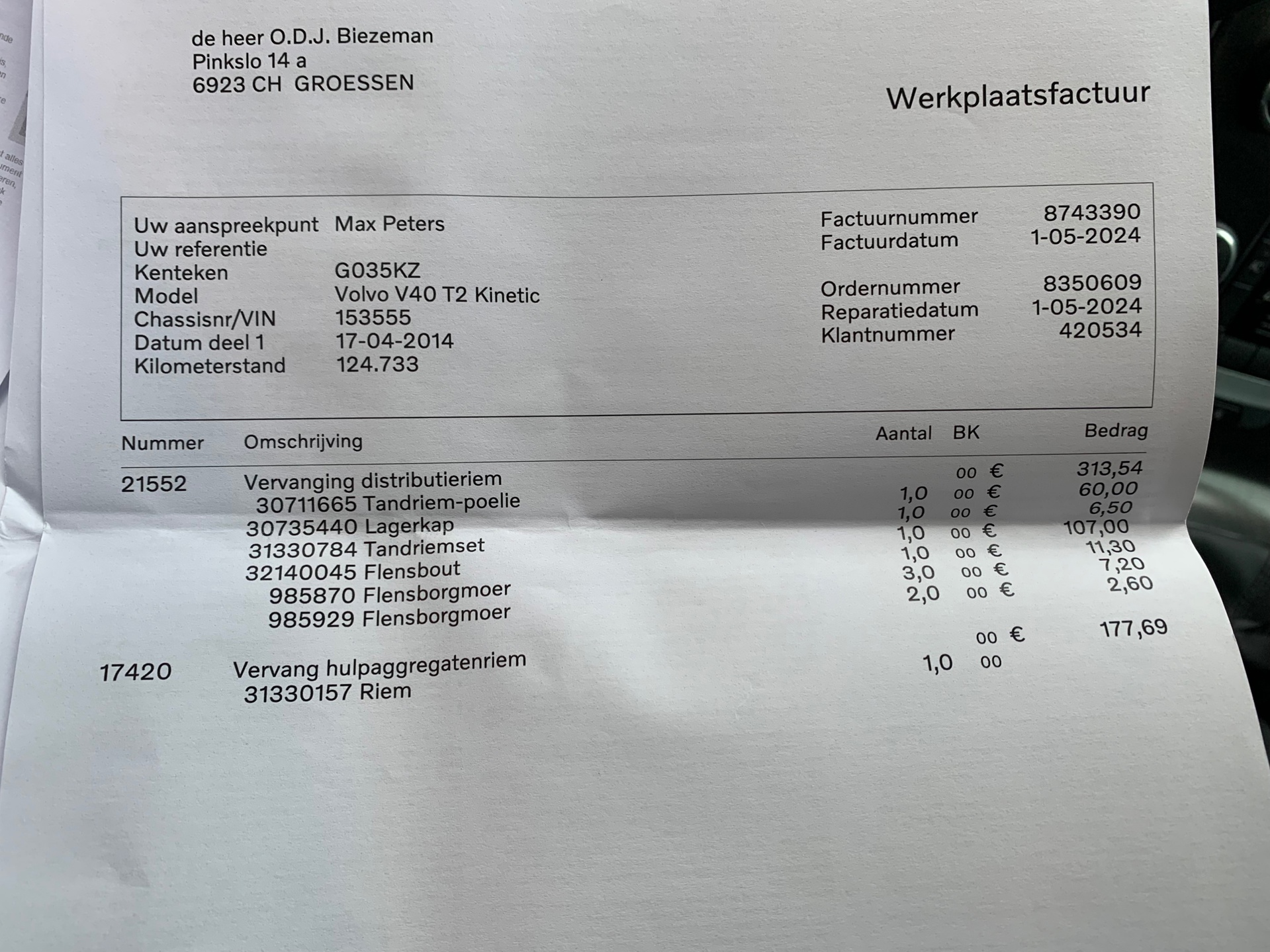 Foto van Volvo V40