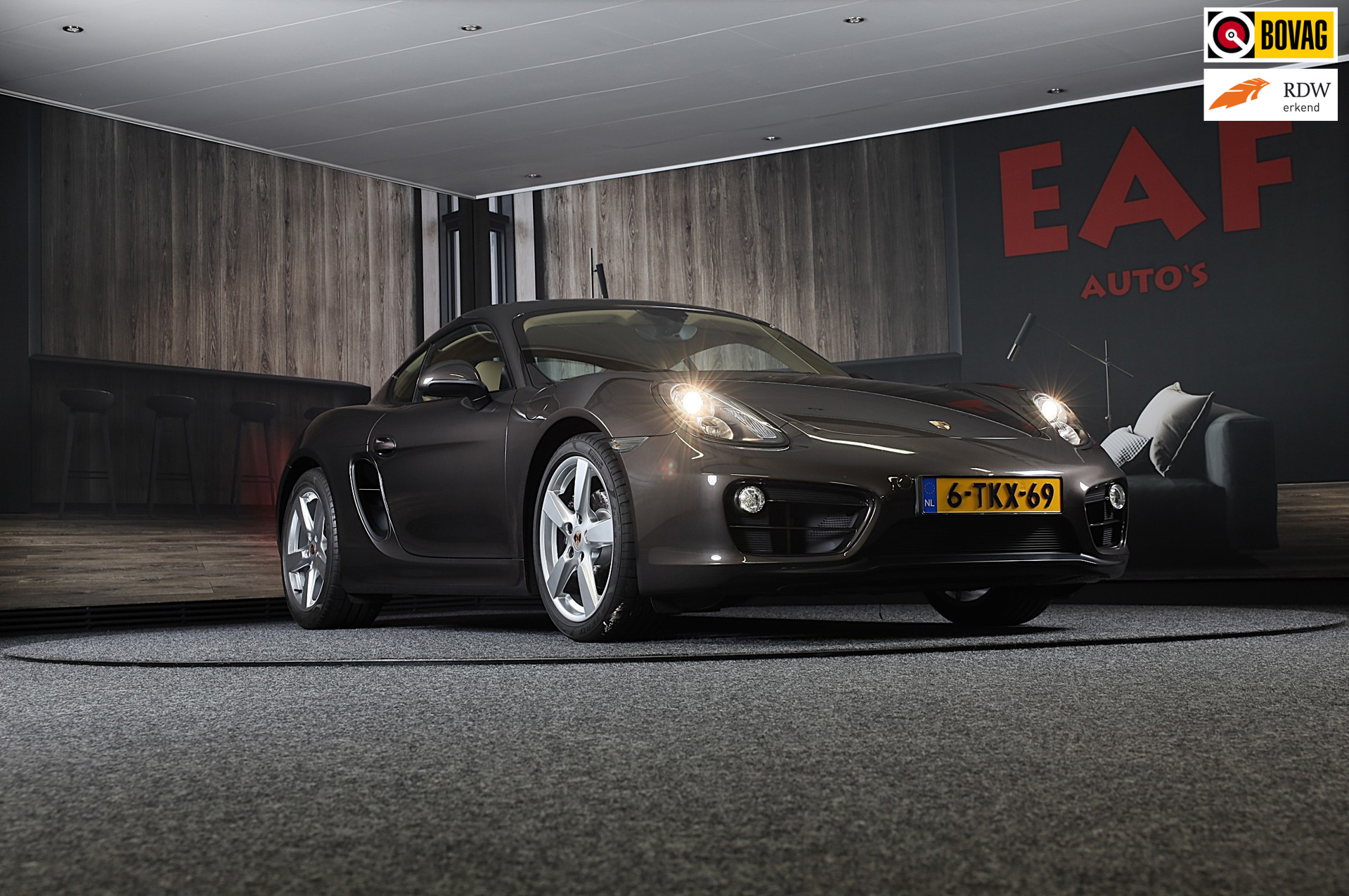 Porsche Cayman 2.7 PDK / NAP / Aut / TOPSTAAT / ZGAN / Airco / F1 / Navi / Elek Pakket / Leder / 19 Inch 2014 - voorkant