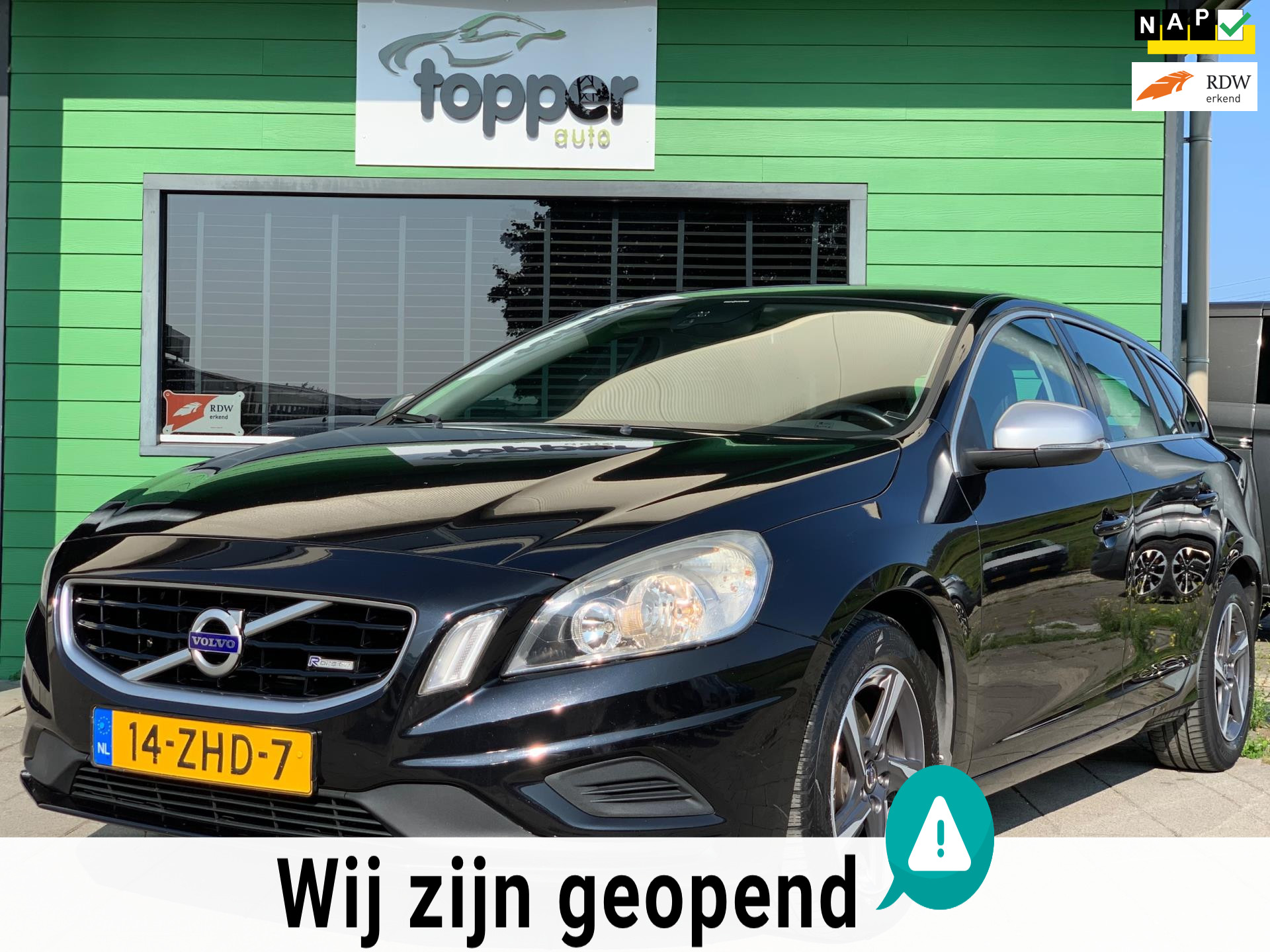 Volvo V60 1.6 T3 R-Design|2e Eigenaar|Automaat|Navigatie|Climatronic|CruiseControl| 2012 - voorkant