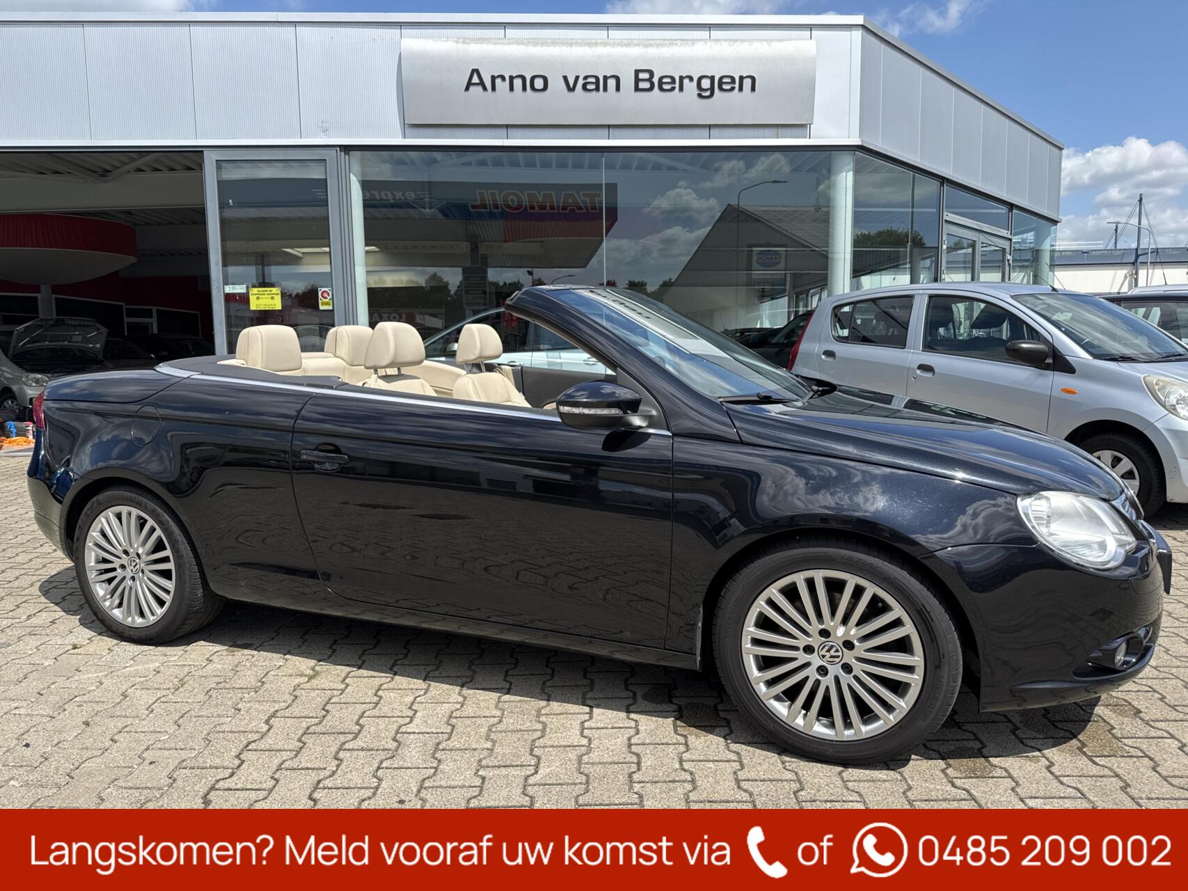 Volkswagen Eos 1.4 TSI Highline, leder interieur, glazen schuif-/kanteldak, electrische kap, verwarmde voorstoelen, enz, nette auto alles werkt netjes. 2010 - voorkant