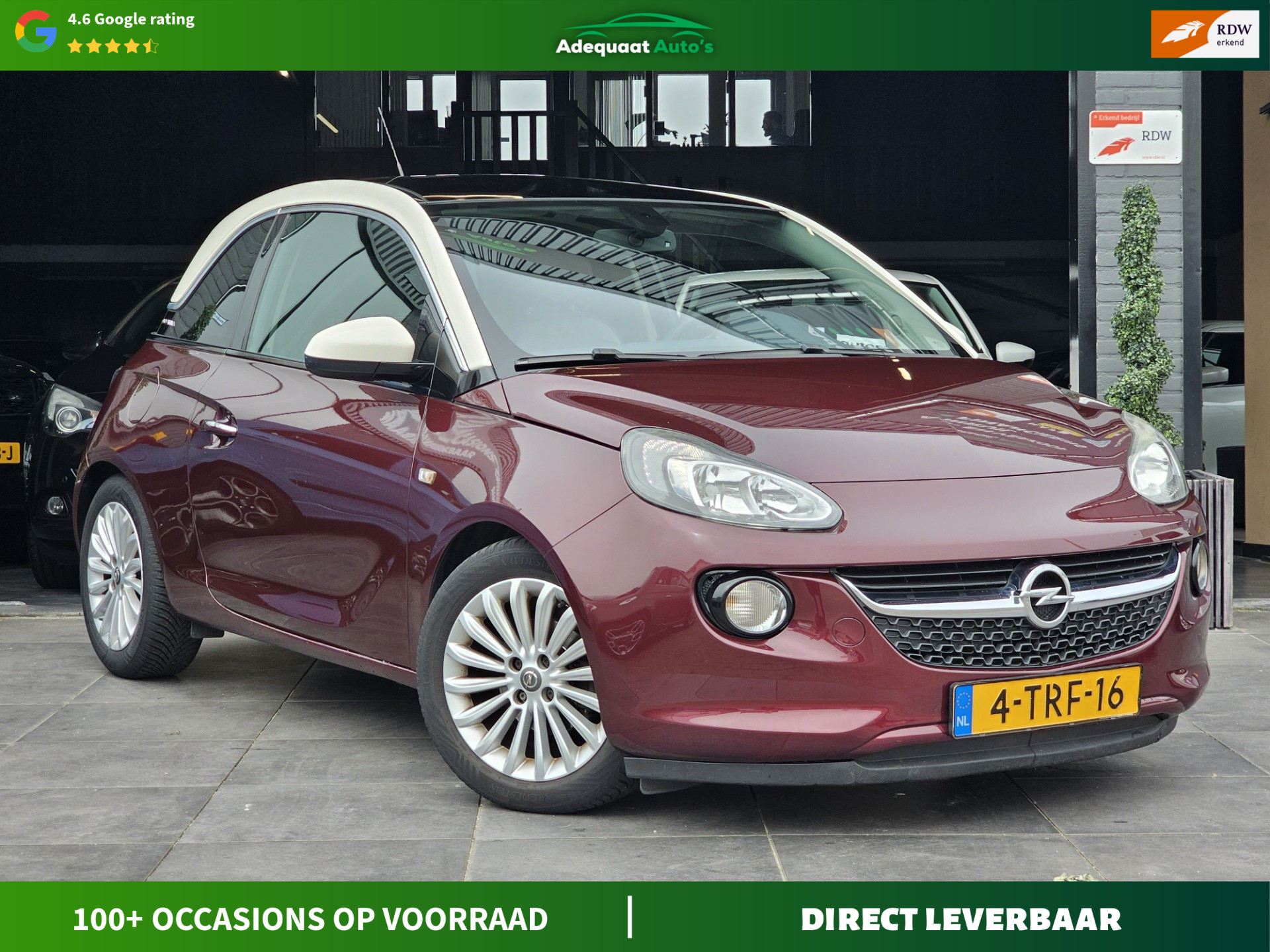 Opel Adam 1.4 Glam|APK|NAP|Airco|Panoramadak|Parkeersensoren 2014 - voorkant