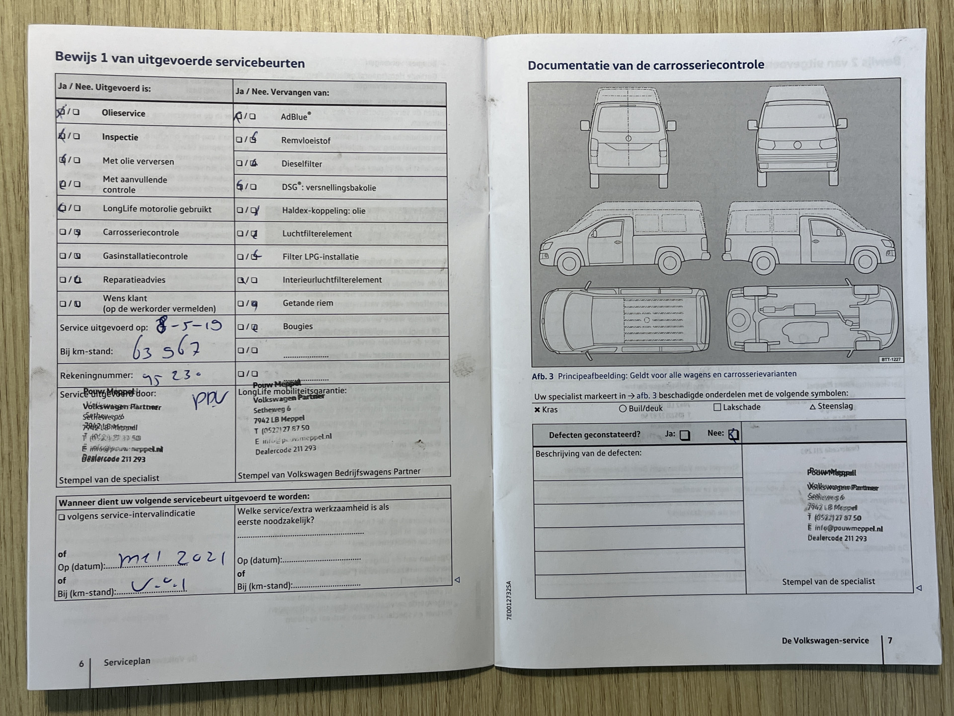 Foto van Volkswagen Transporter Kombi