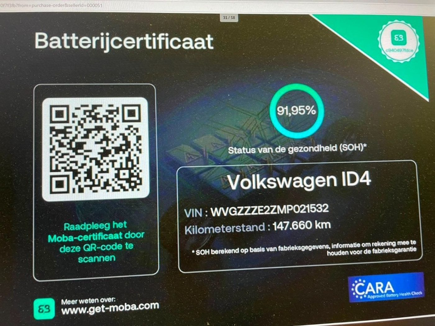 Foto van Volkswagen Id.4 Pro 150 KW