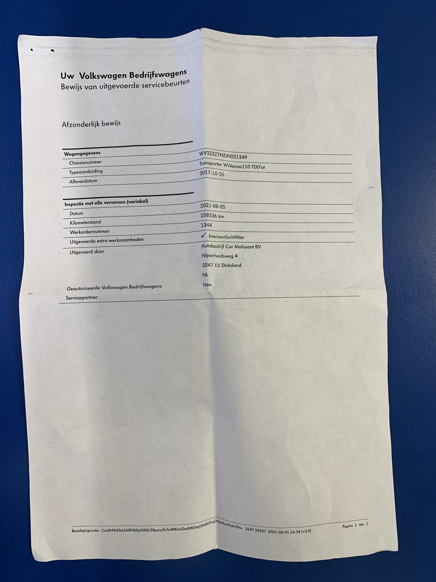 Foto van Volkswagen Kombi