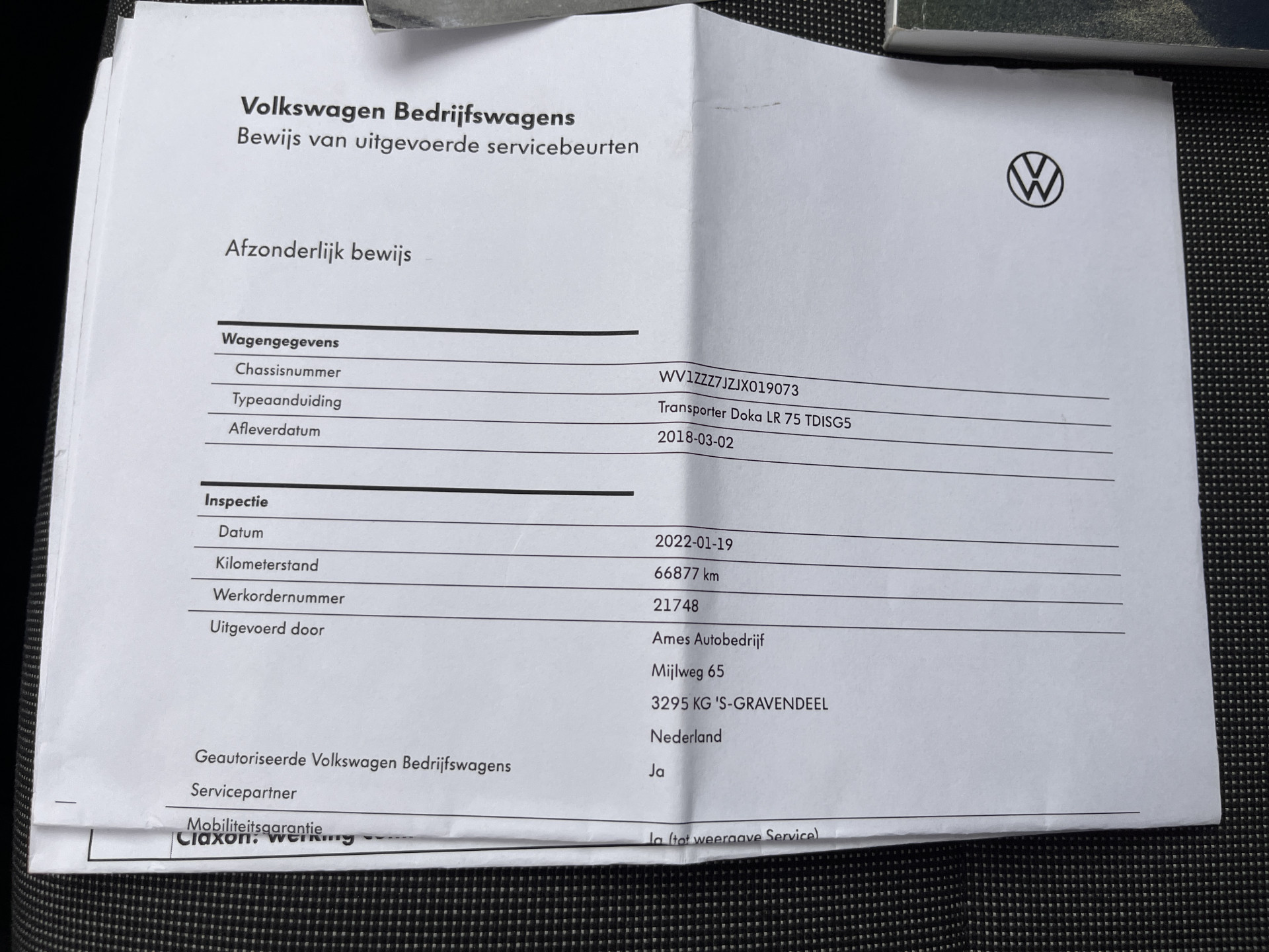 Foto van Volkswagen Transporter
