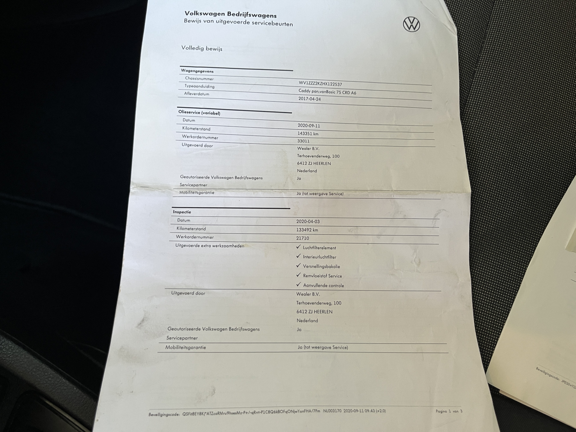 Foto van Volkswagen Caddy