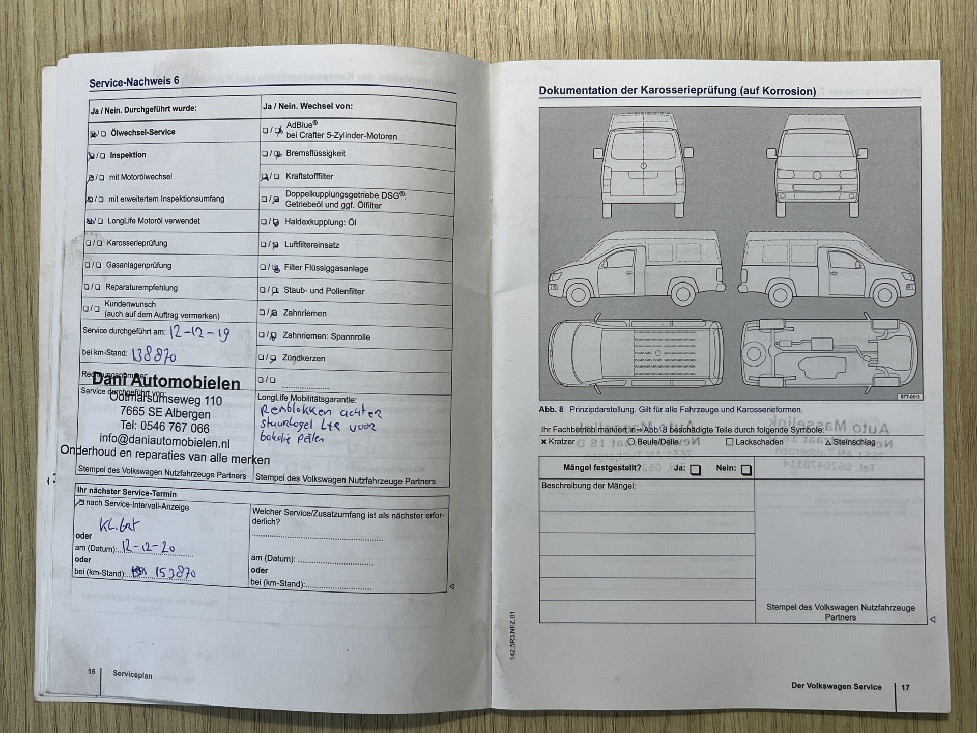 Foto van Volkswagen Transporter Kombi
