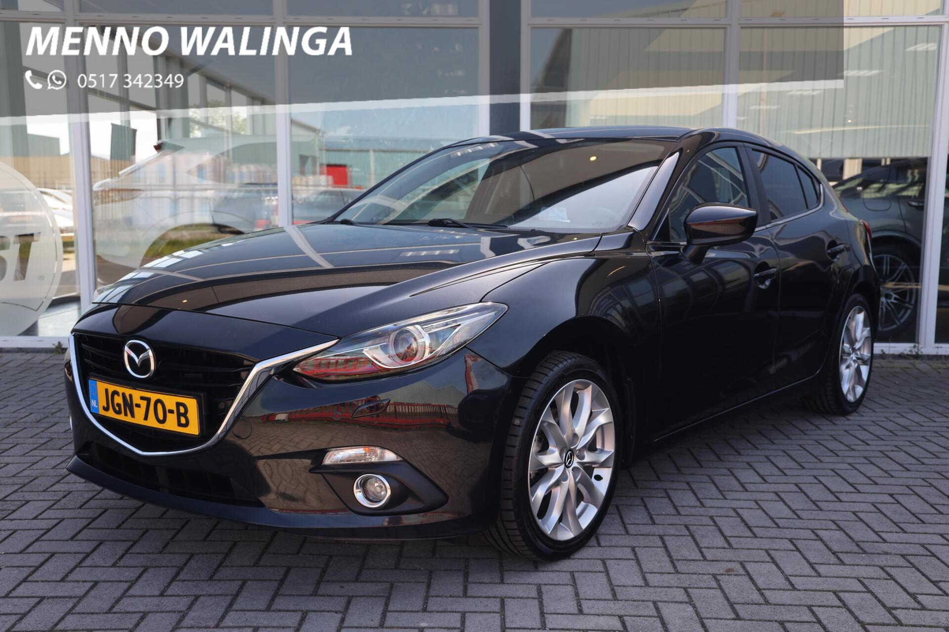 Mazda 3 2.0 SkyActiv-G 120pk GT-M Clima Led Navi Cruise 18" 2017 - voorkant
