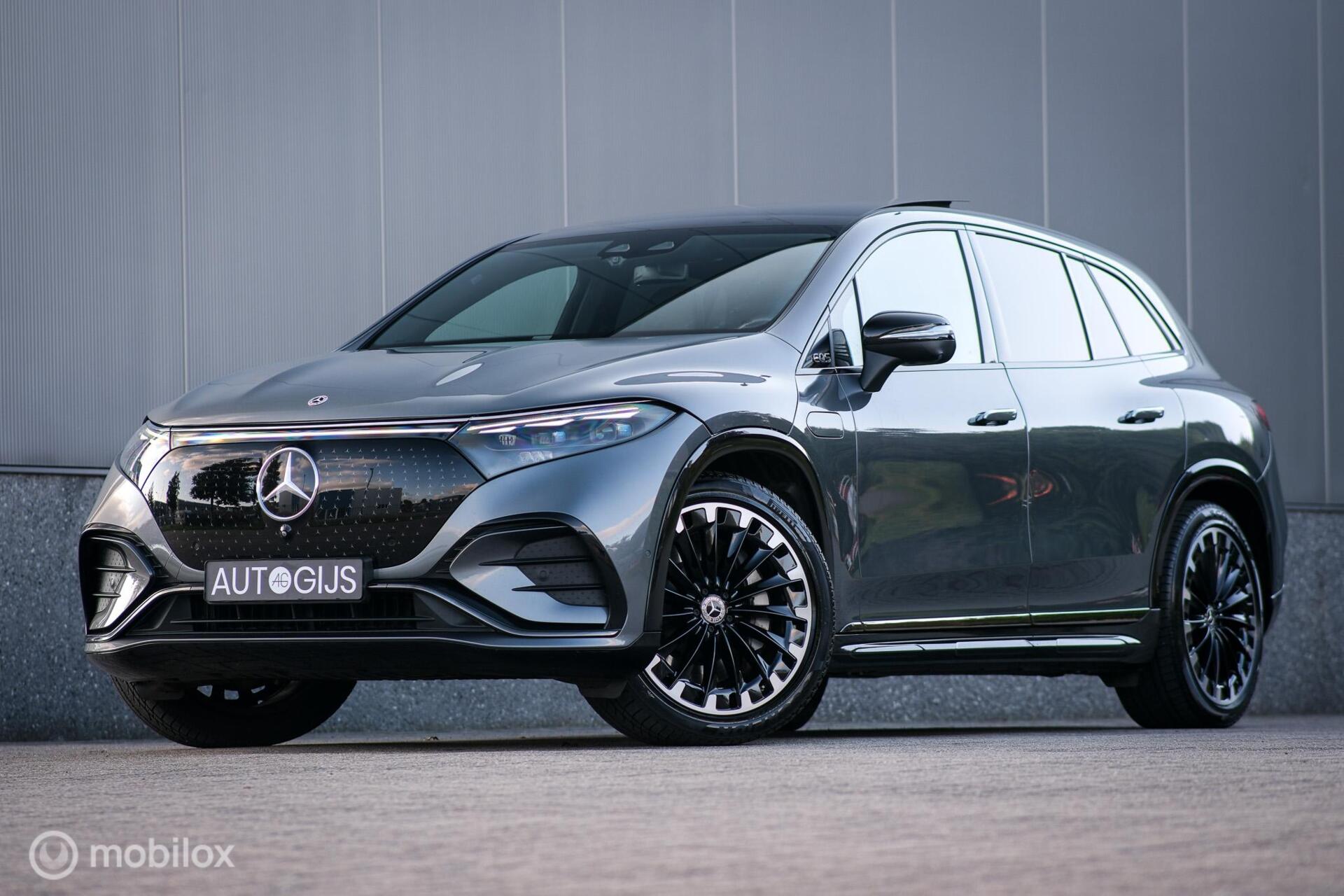 Mercedes-Benz Eqs 450 4Matic 450 4MATIC AMG Line 108 kWh | Burmester | Panoramadak | Luchtvering | Ambiance light | Digital Light | HUD | ACC | Stoelkoeling | Night pakket | 2023 - voorkant