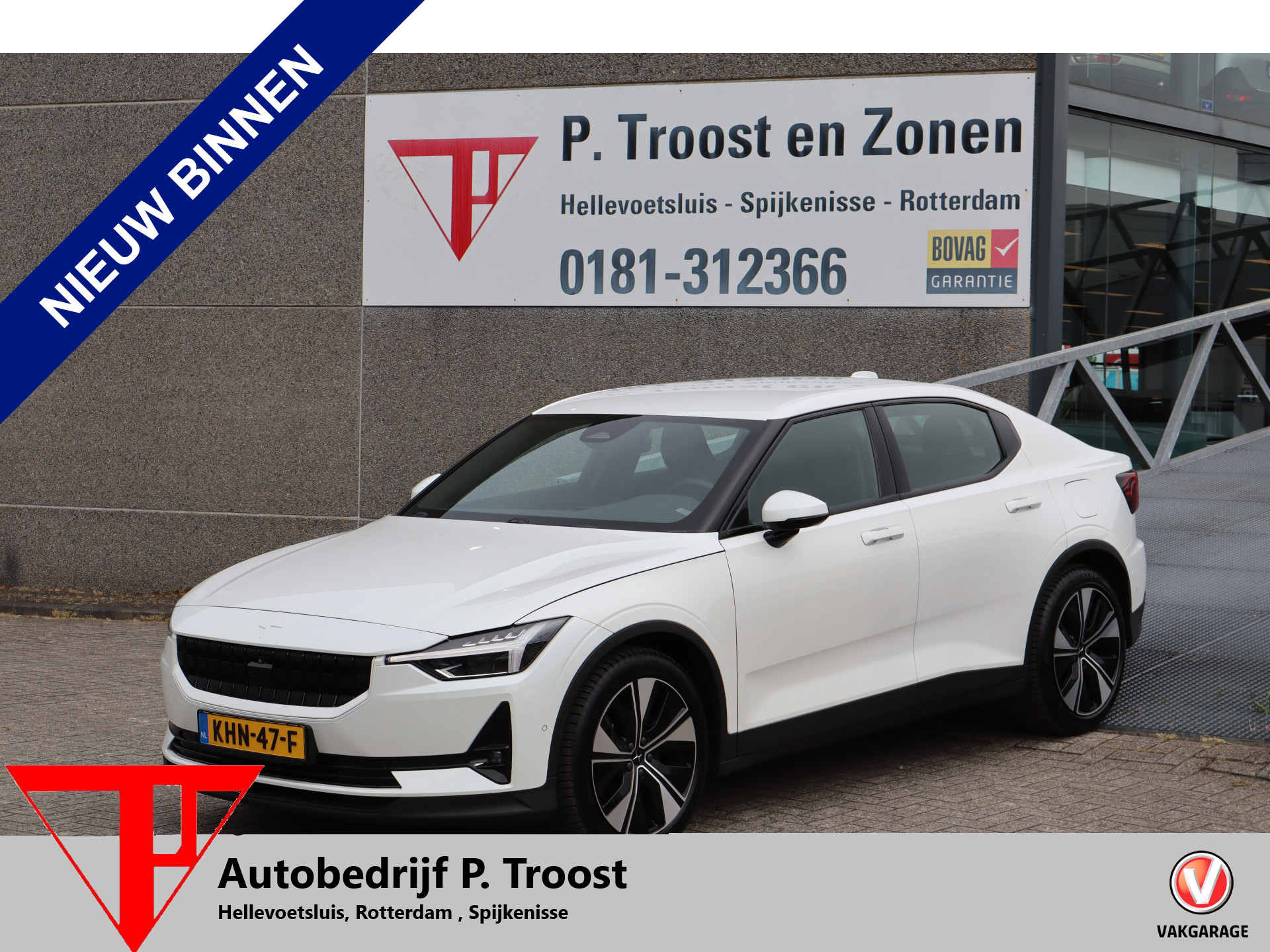 Polestar Polestar 2 Long Range Single Motor 78 kWh Pilot pack/Warmtepomp/Stoelverwarming/360 graden camera/Bestuurderstoel met geheugen/Apple carplay/Lane assist/Adaptieve cruisecontrol/Dode hoek assistent 2023 - voorkant