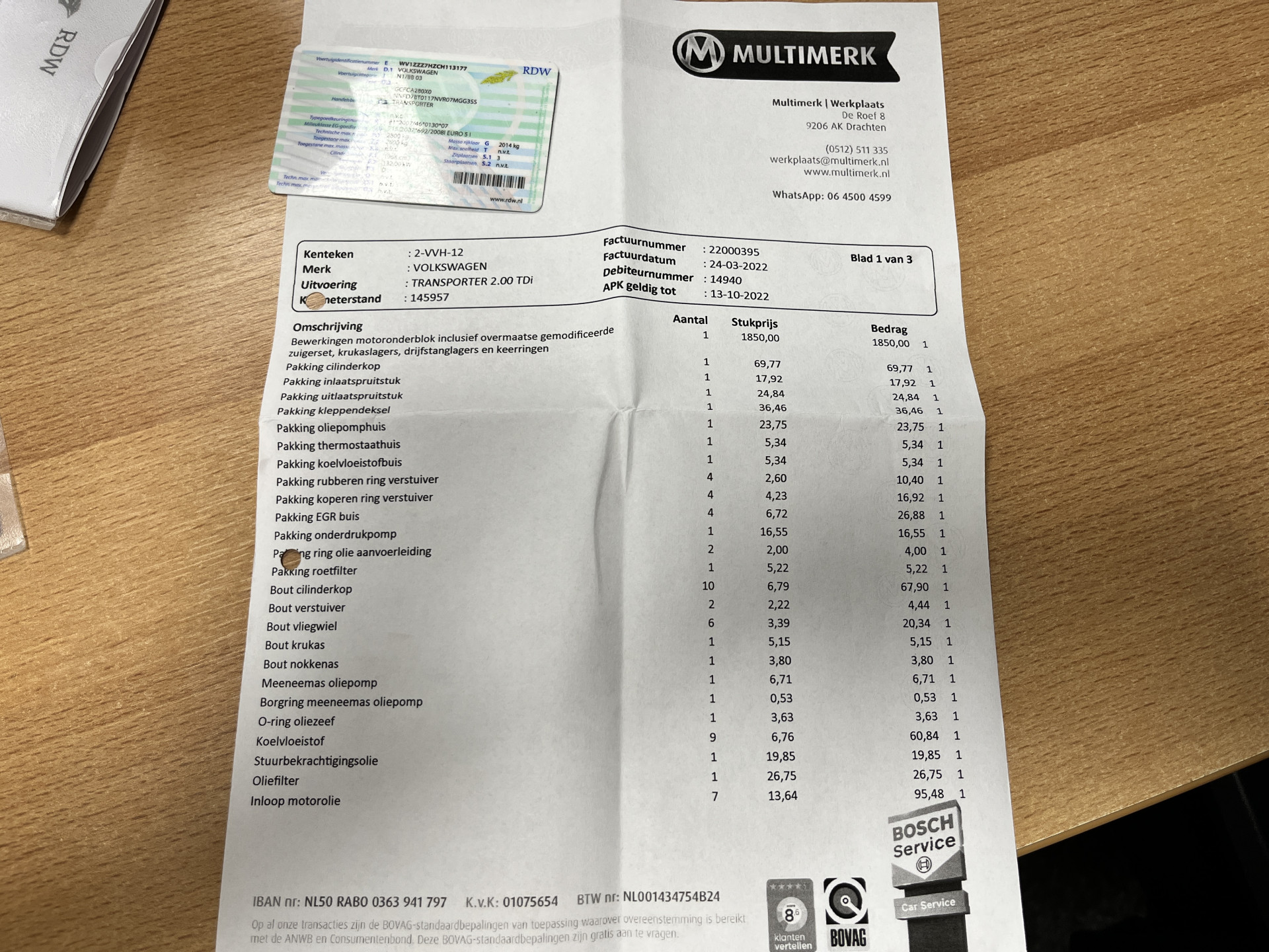 Foto van Volkswagen Transporter