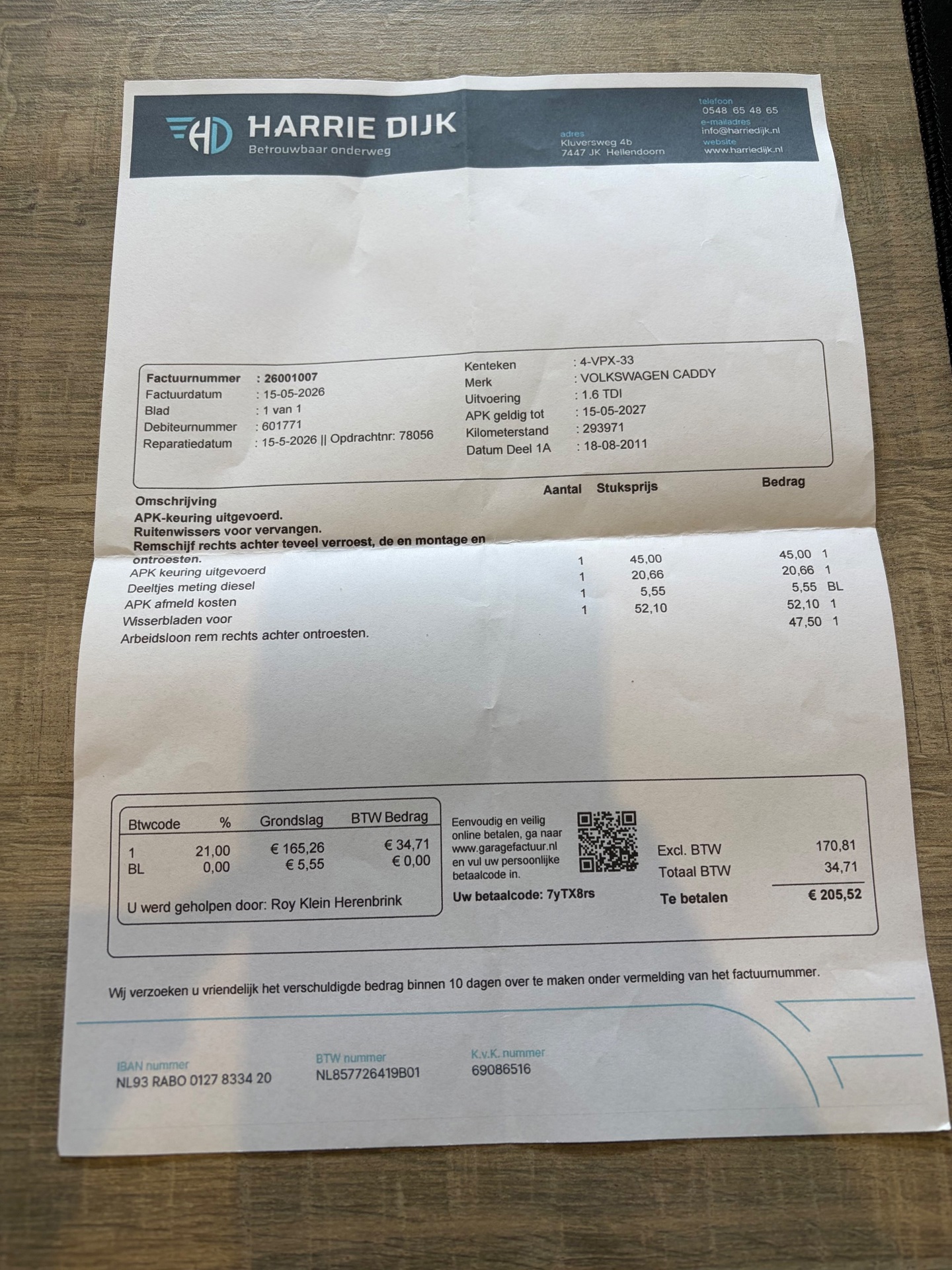 Foto van Volkswagen Caddy