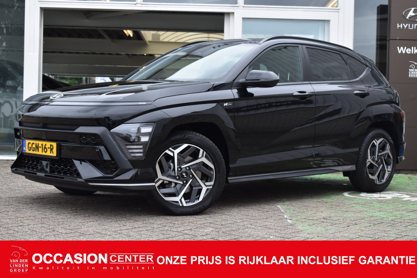 Hyundai Kona 1.6 GDI HEV N-Line 360cam/Blindspot/18"/Pdc/Navi/Rijklaar! 2024 - voorkant