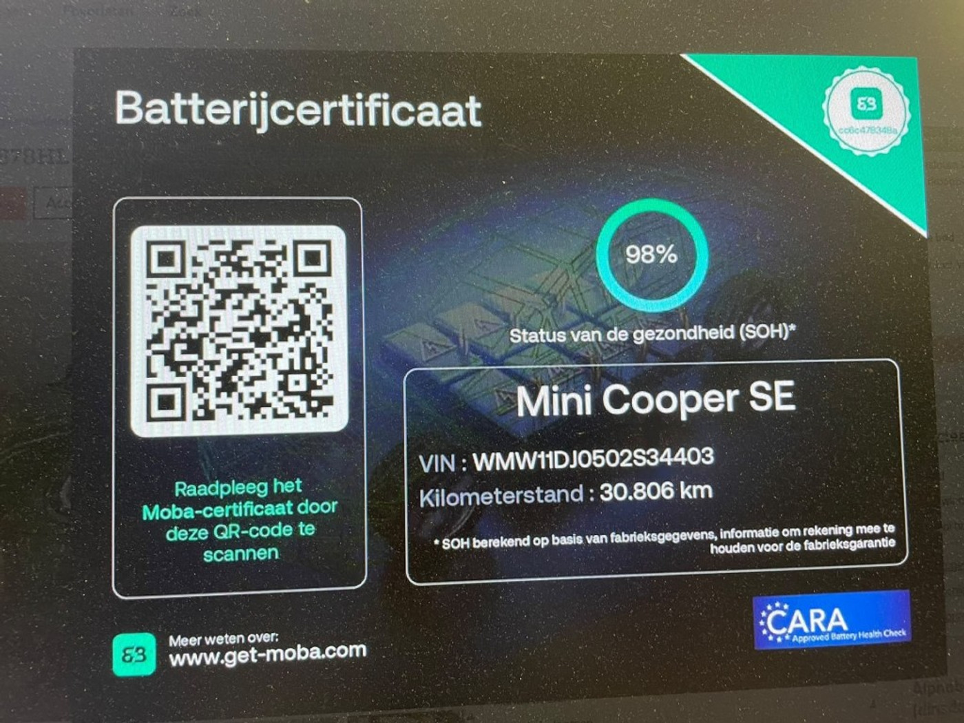 Foto van Mini Cooper Se