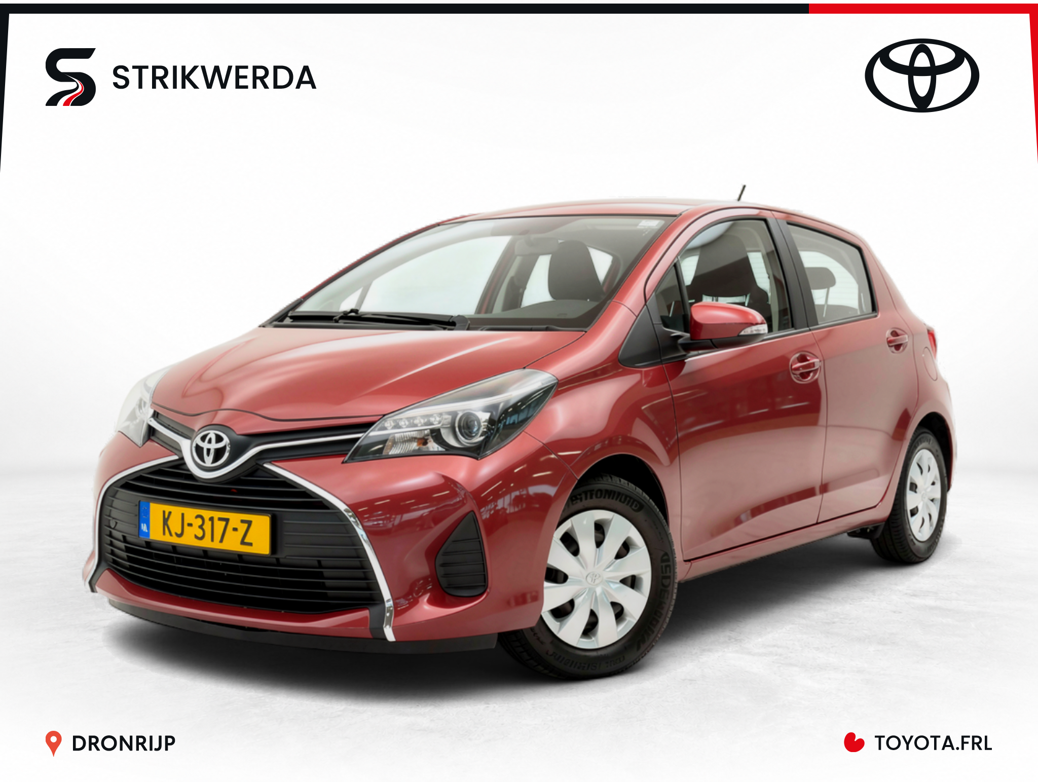 Toyota Toyota Yaris 1.0 VVT-i Aspiration 2016 - voorkant