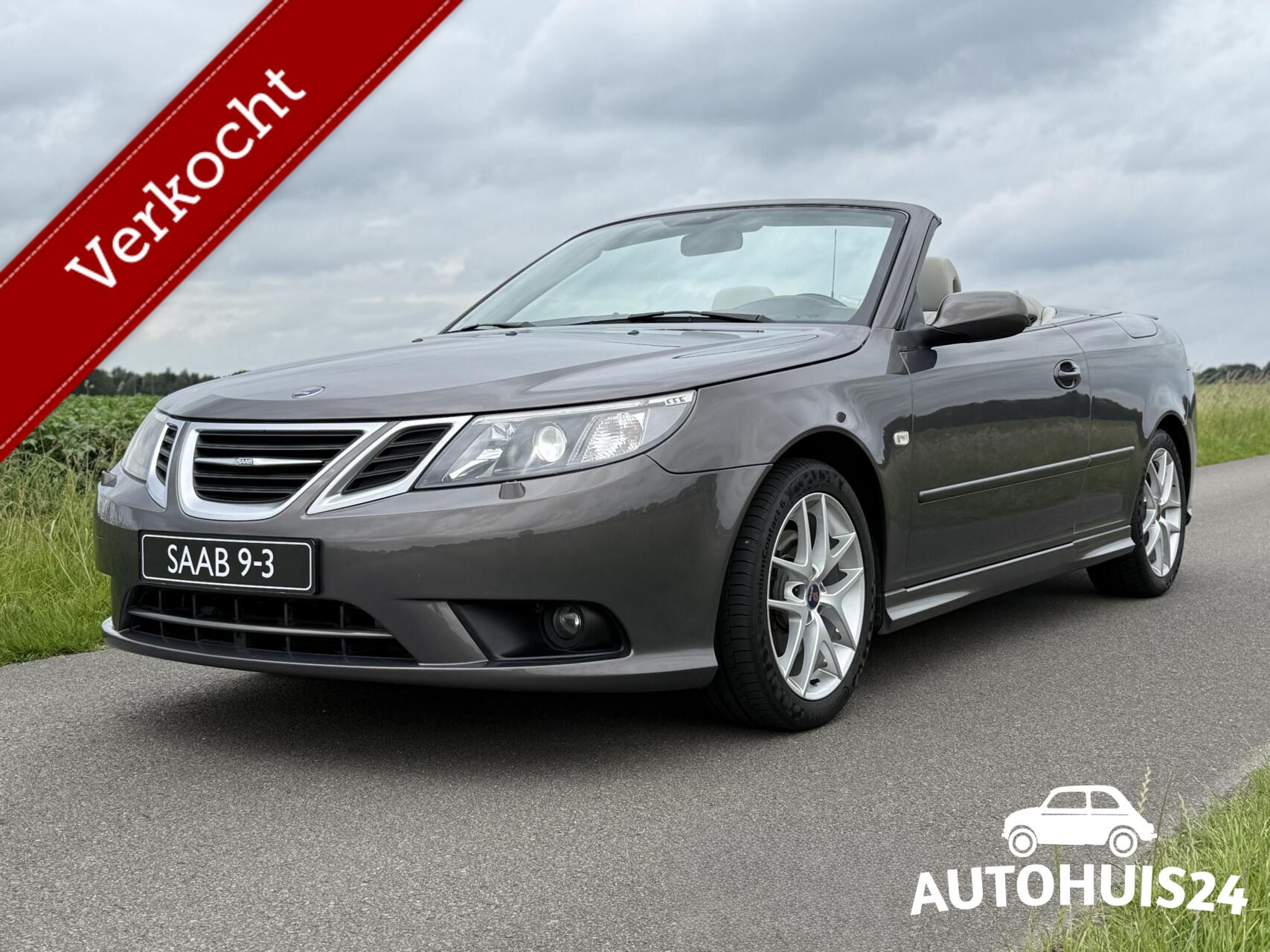 Saab 9-3 Cabrio 1.8t Vector HIRSCH|Smoke Beige|XENON |NAVI|AFL 2008 - voorkant