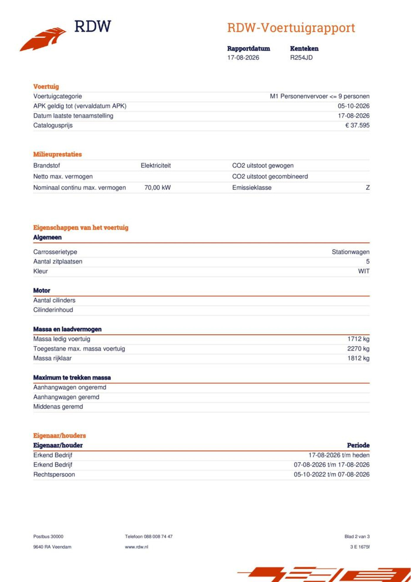 Foto van Volkswagen Id.3 Pro 107 KW