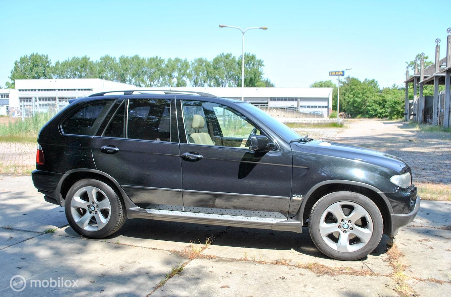 BMW X5 4.4i High Executive E53 V8 Sportpakket Panoramadak Afn.Trekhaak Voll.Historie Achteruitrijcamera 2004 - voorkant