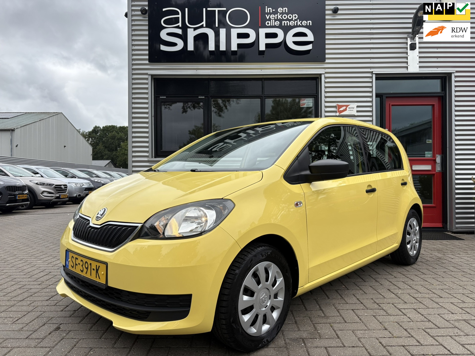 Skoda Citigo 1.0 Greentech Active -5 DEURS-CENTRALE DEURVERGRENDELING MET AB-ELEK. RAMEN VOOR-ISOFIX-ORIGINEEL NEDERLANDS!- 2018 - voorkant