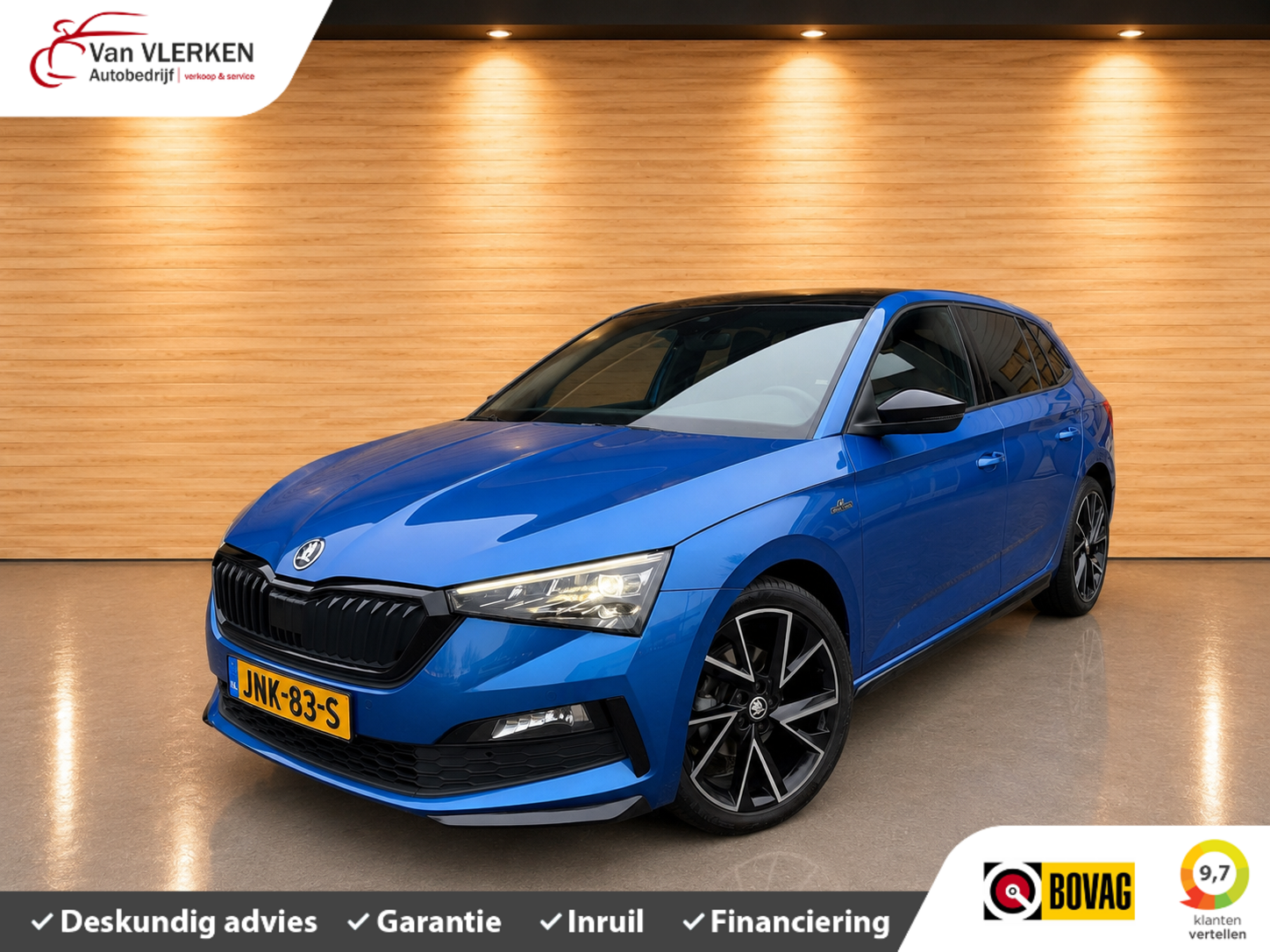 Skoda Scala 1.5 TSI ACT Monte Carlo PANORAMADAK 2023 - voorkant
