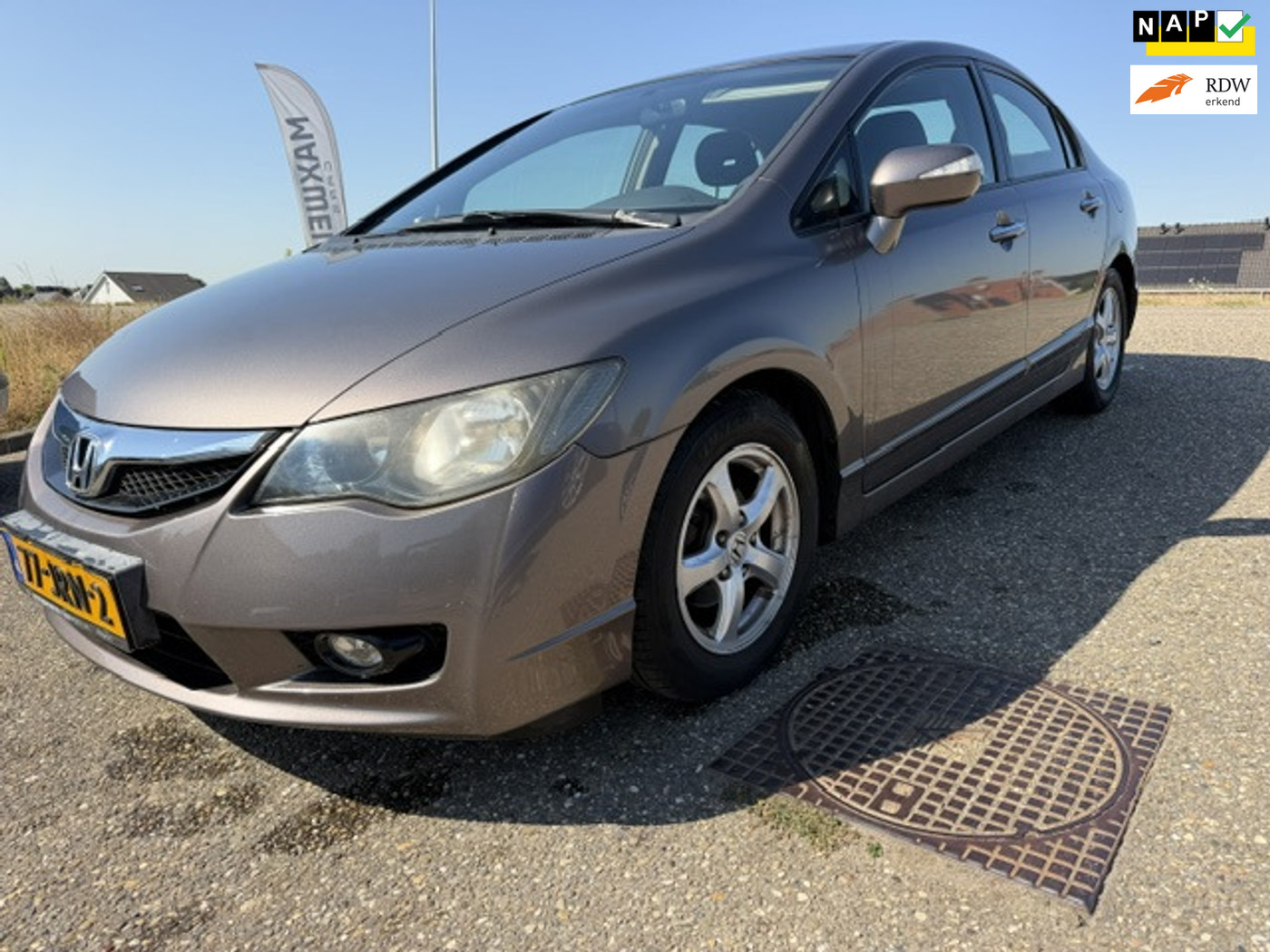 Honda Civic 4dr Hybrid 1.3 Hybrid Onderhouden Stoelverwarming Parksensor Airco 2009 - voorkant