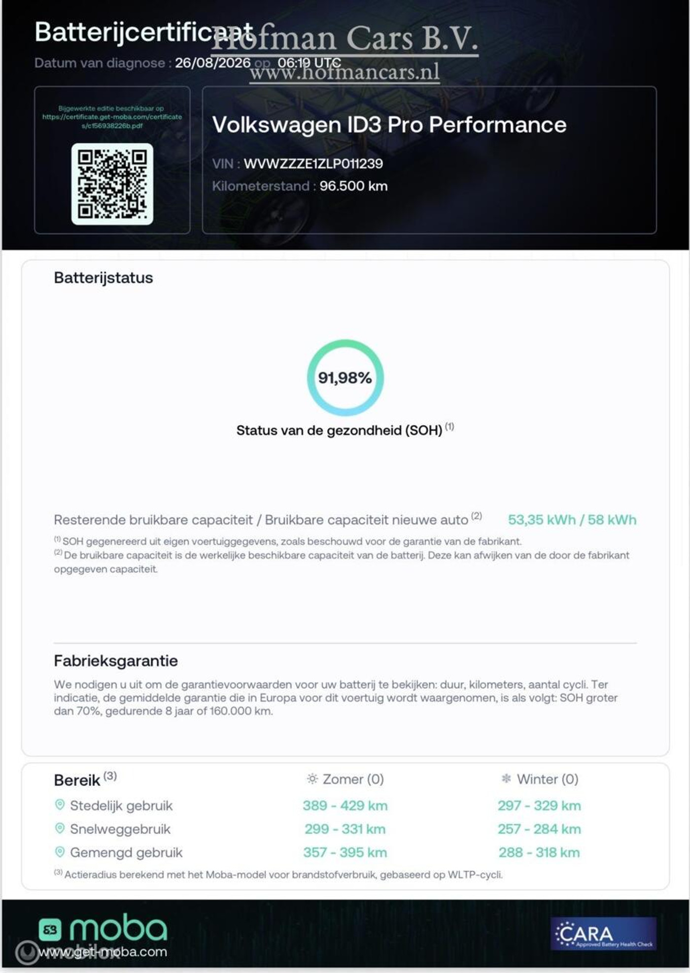 Foto van Volkswagen Id.3 Pro 150 KW
