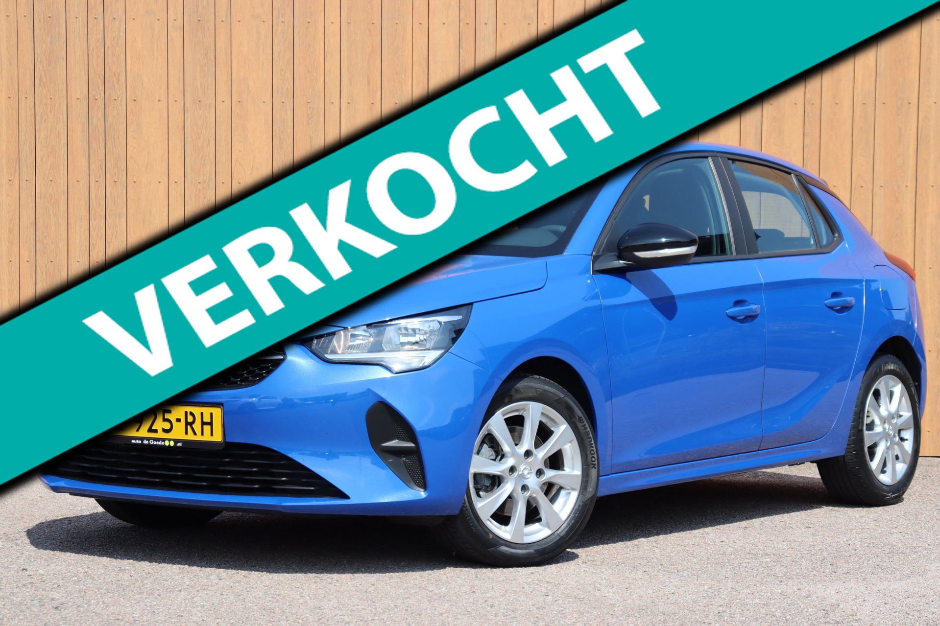 Opel Corsa 1.2 Turbo Edition org.NL metallic blauw lmv 2021 - voorkant