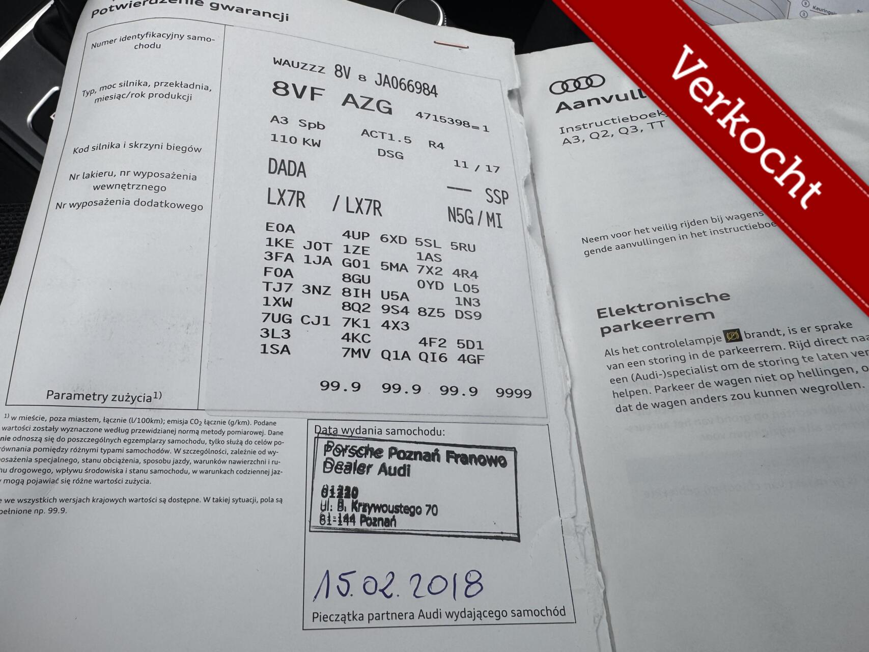 Foto van Audi A3 Sportback